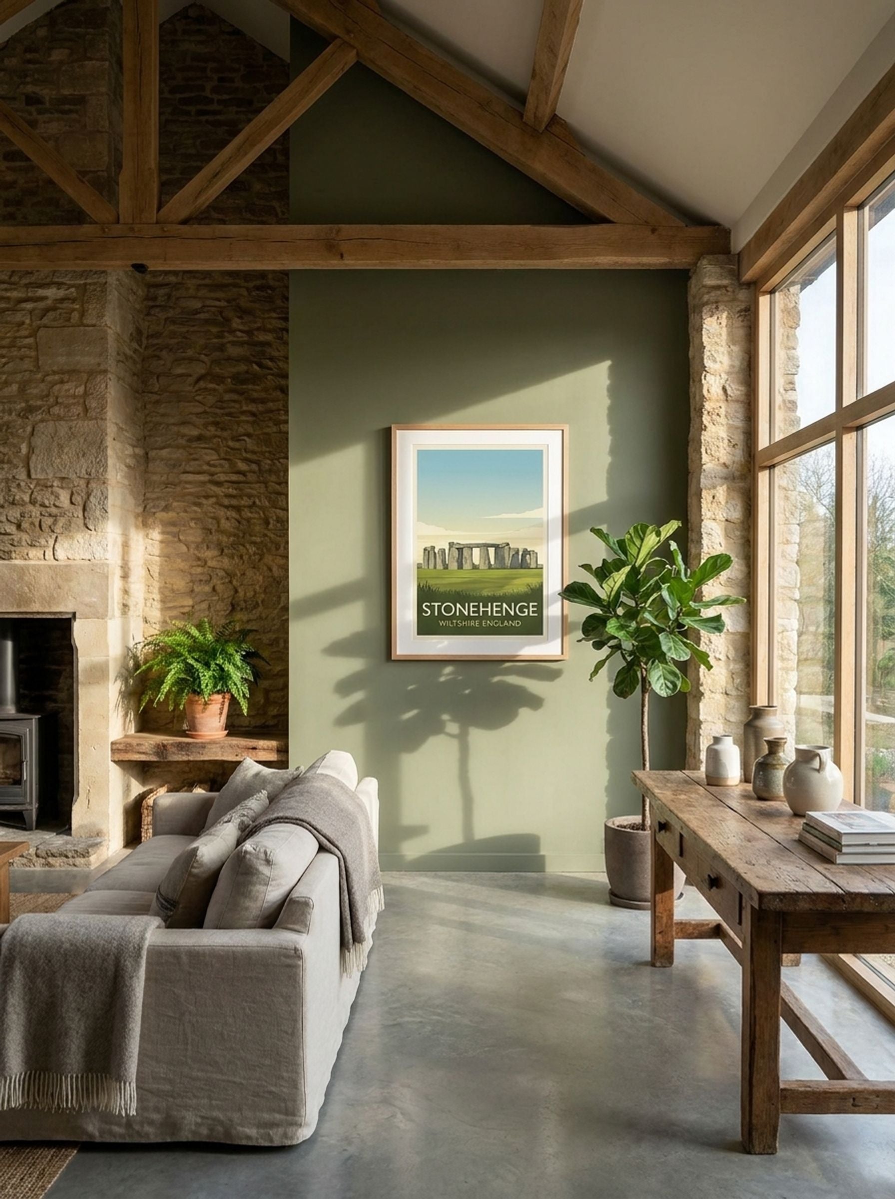 Stonehenge Wiltshire England Travel Poster - Lifestyle