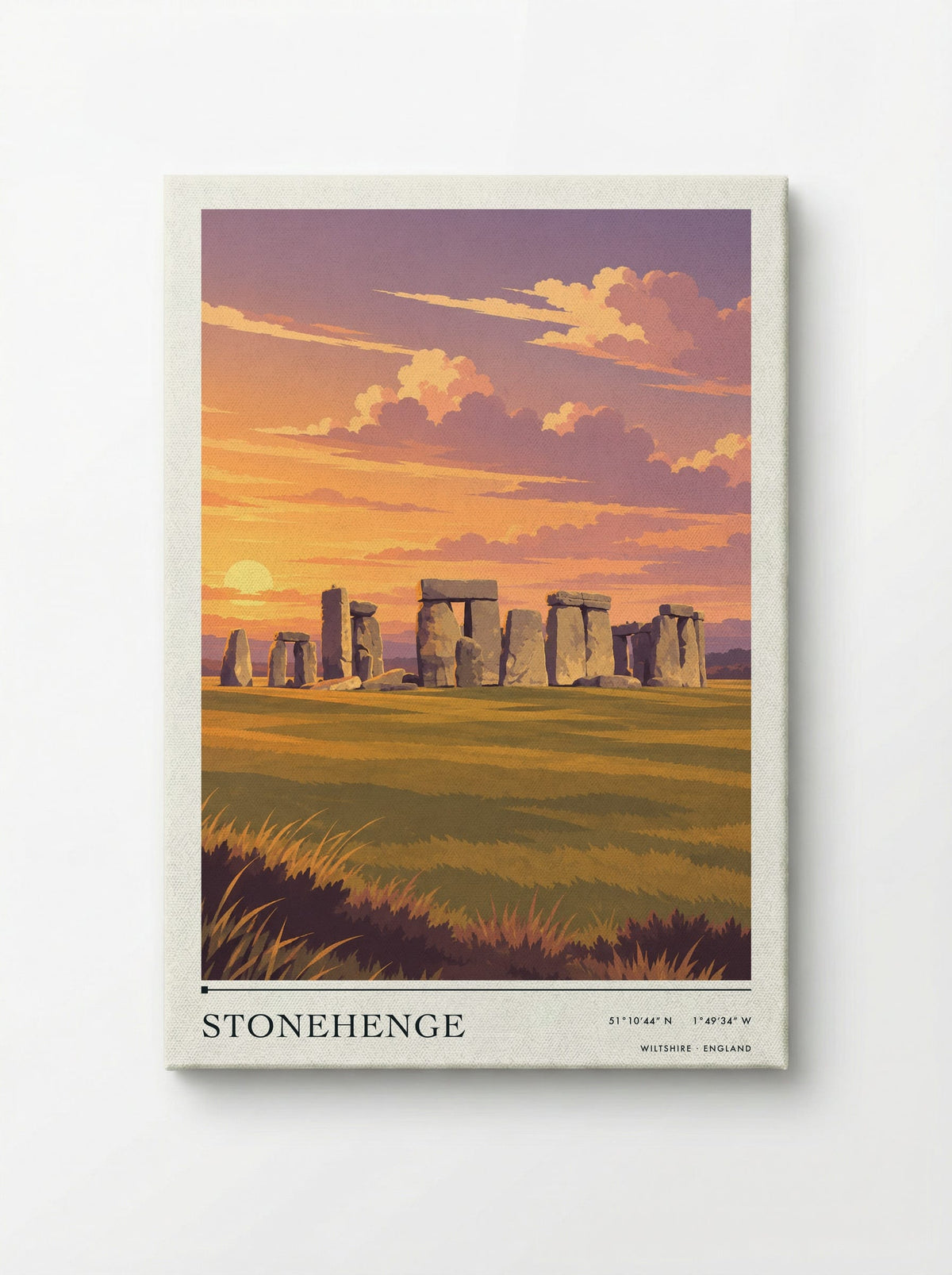 Stonehenge, Wiltshire | Travel Poster - Canvas