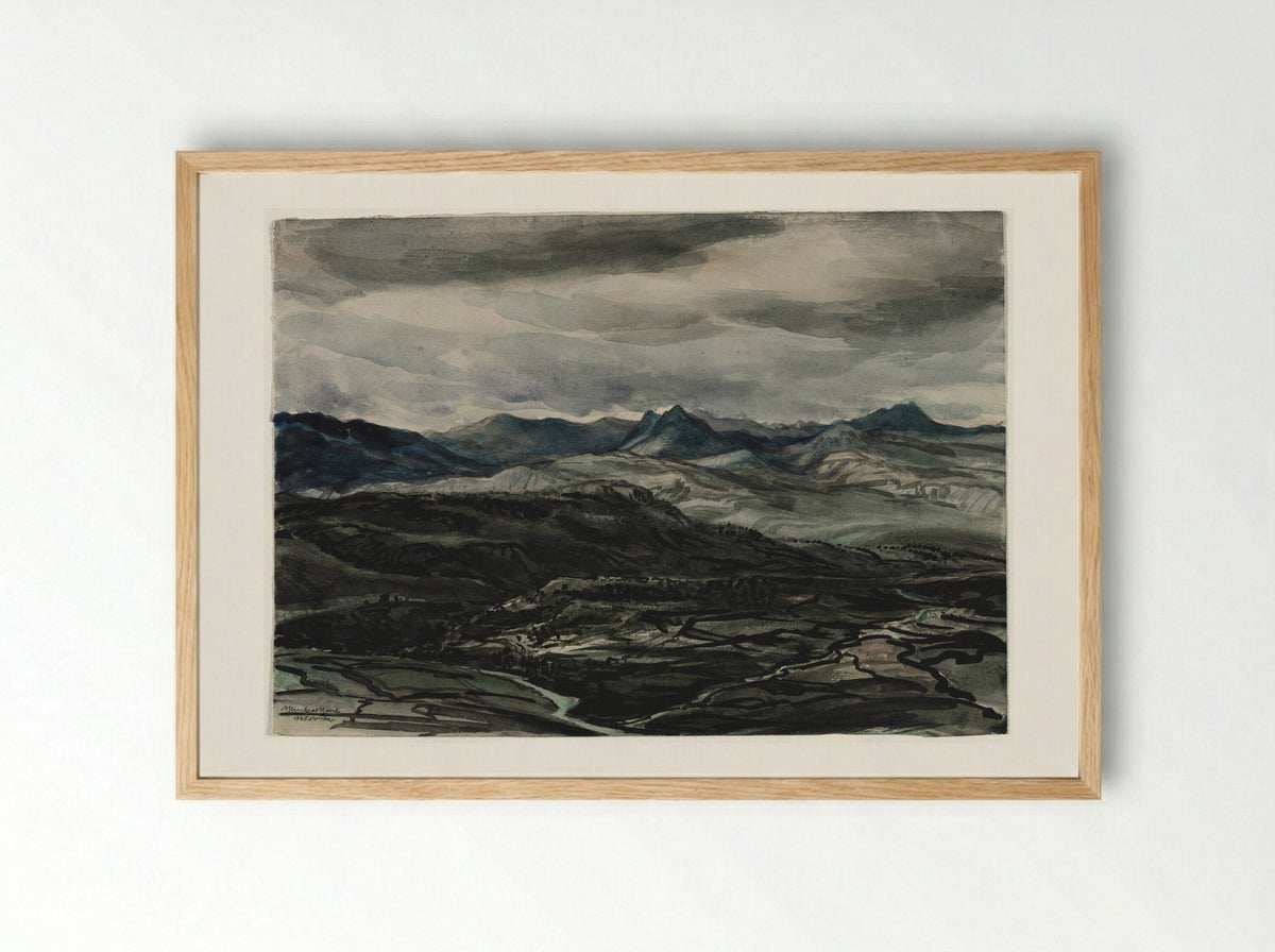Storm Weather, Ronda, Spain - Muirhead Bone - Framed Print Wood