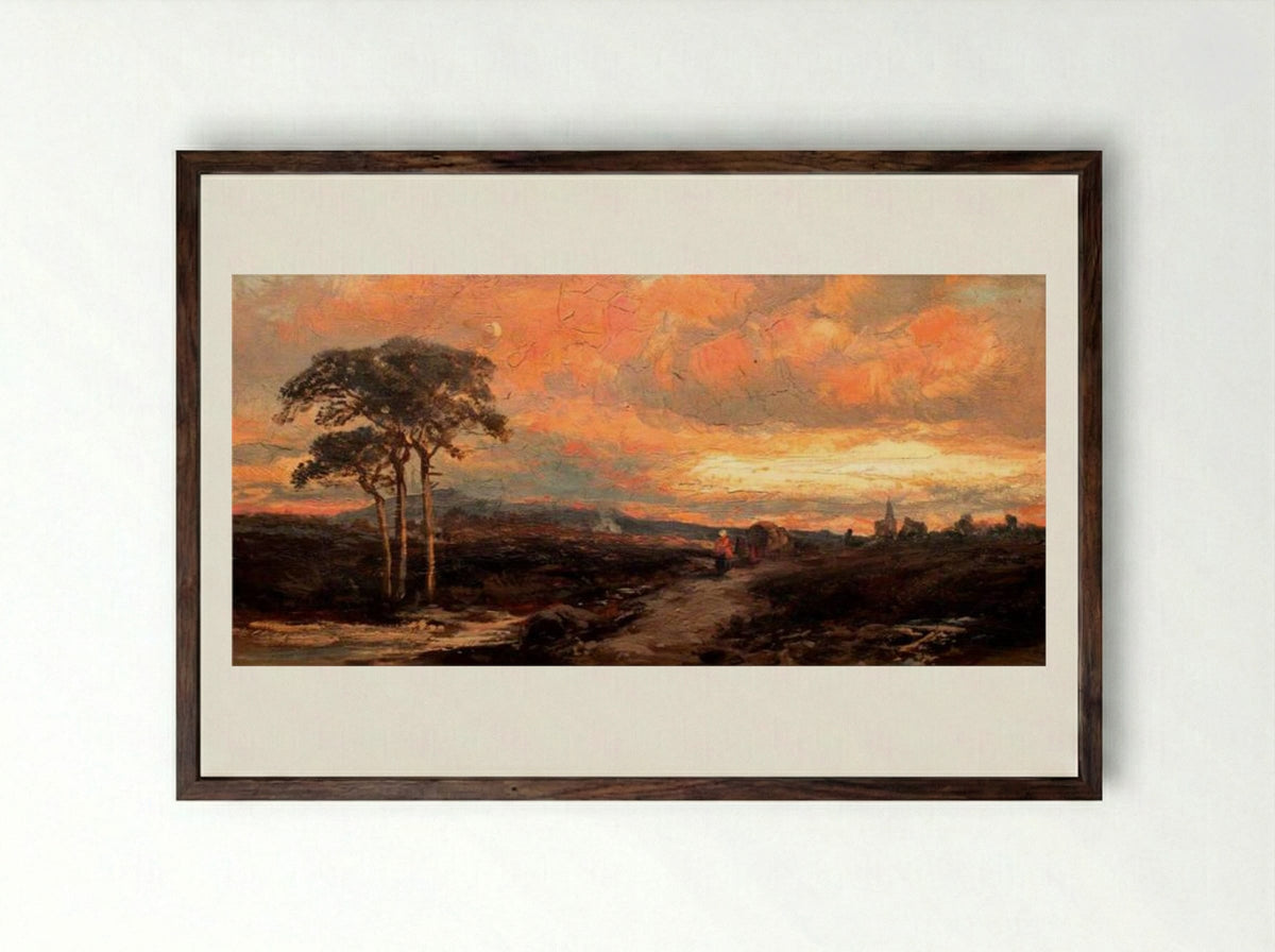 Storm - James Ward - Framed Print Dark Wood