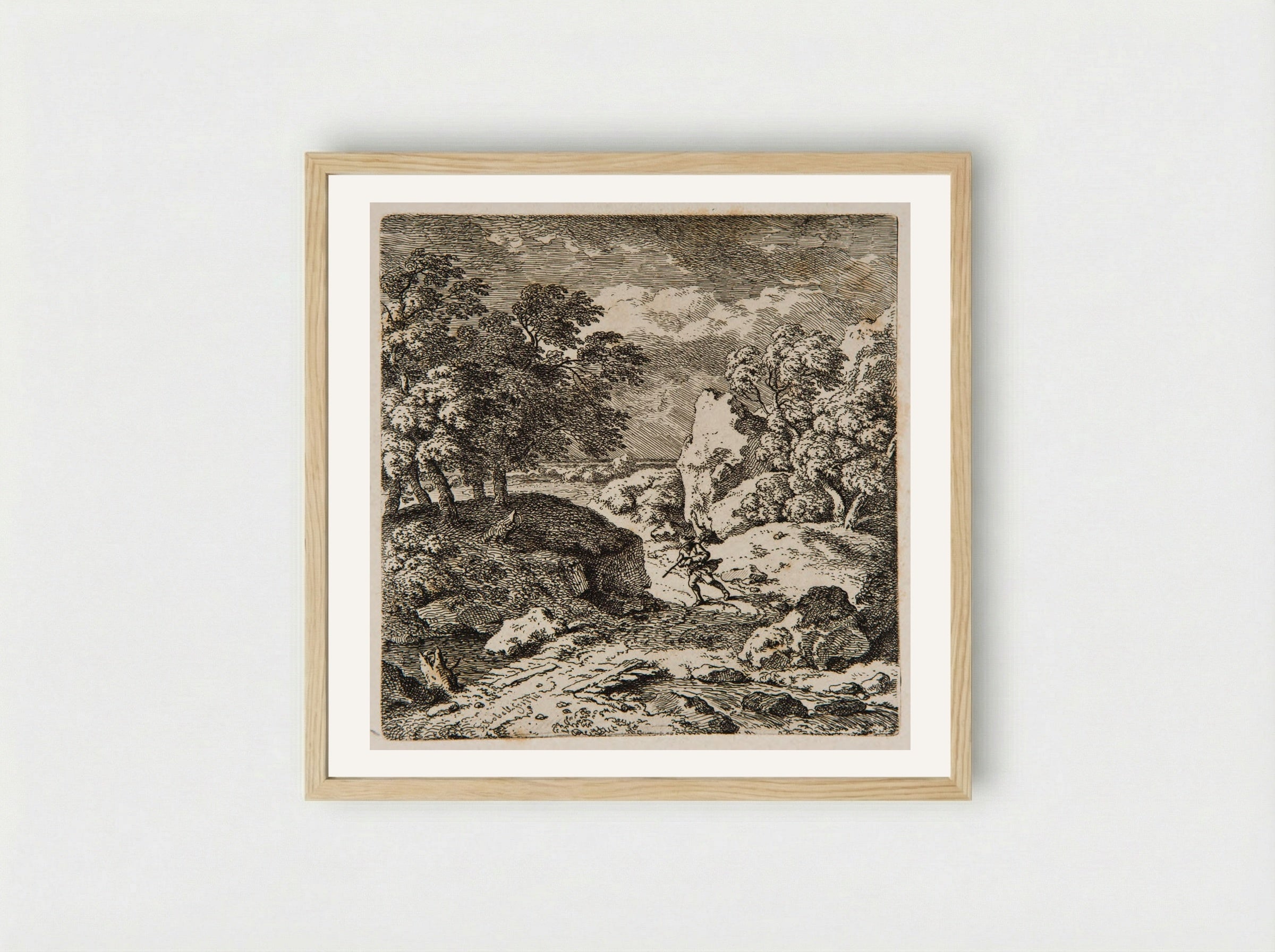 Storm - Ferdinand Kobell - Framed Print Wood