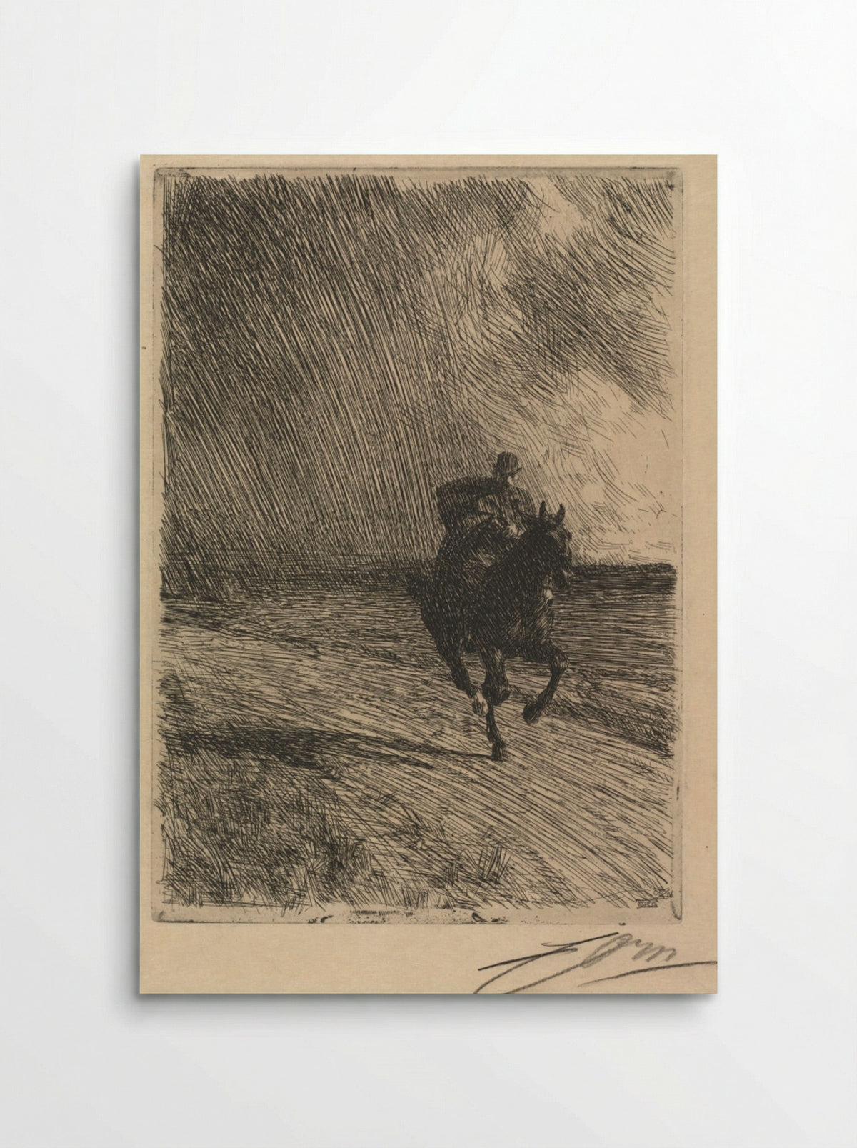 Storm - Anders Zorn - Poster