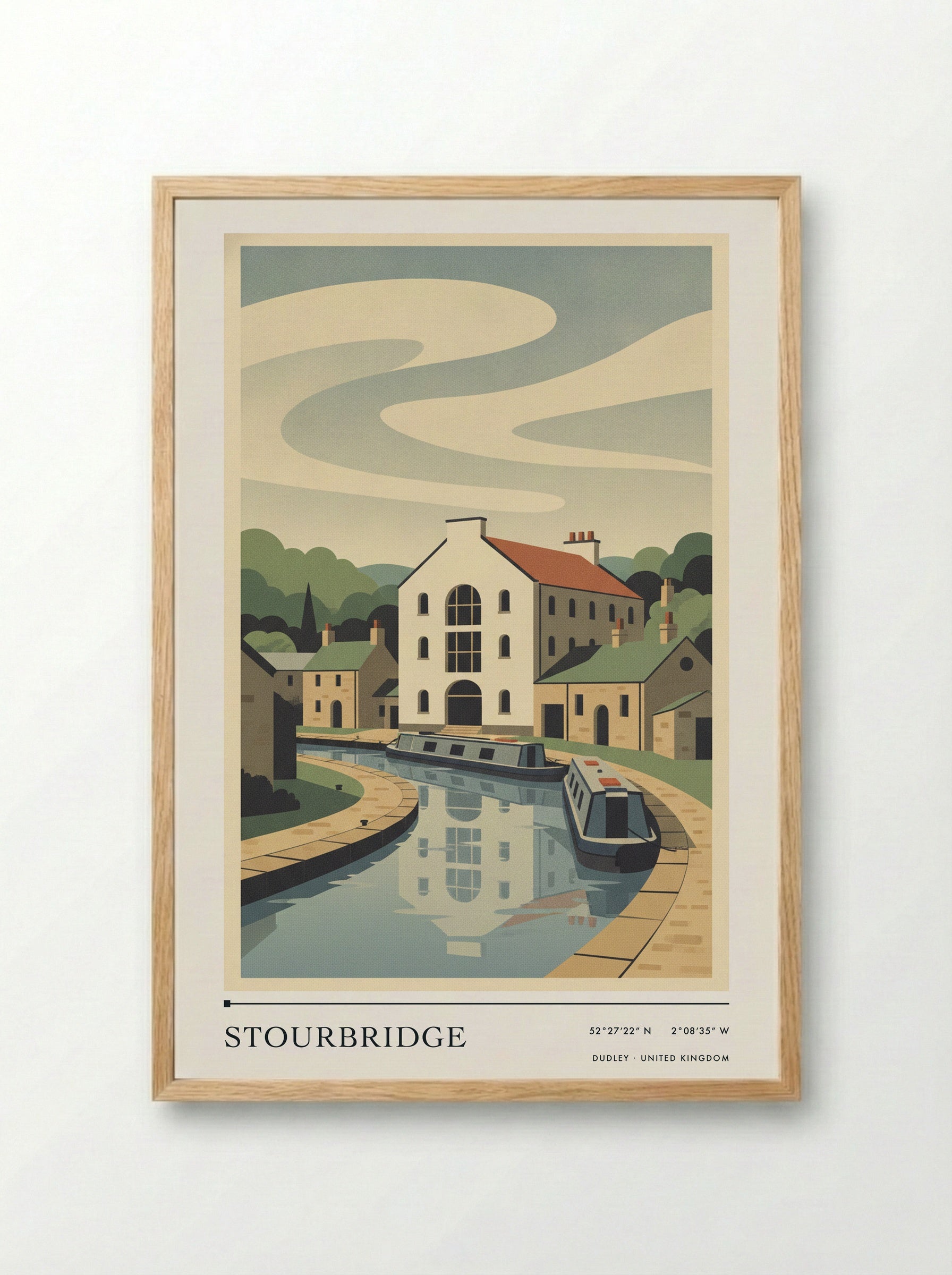 Stourbridge Dudley United Kingdom Travel Poster - Framed Print Wood