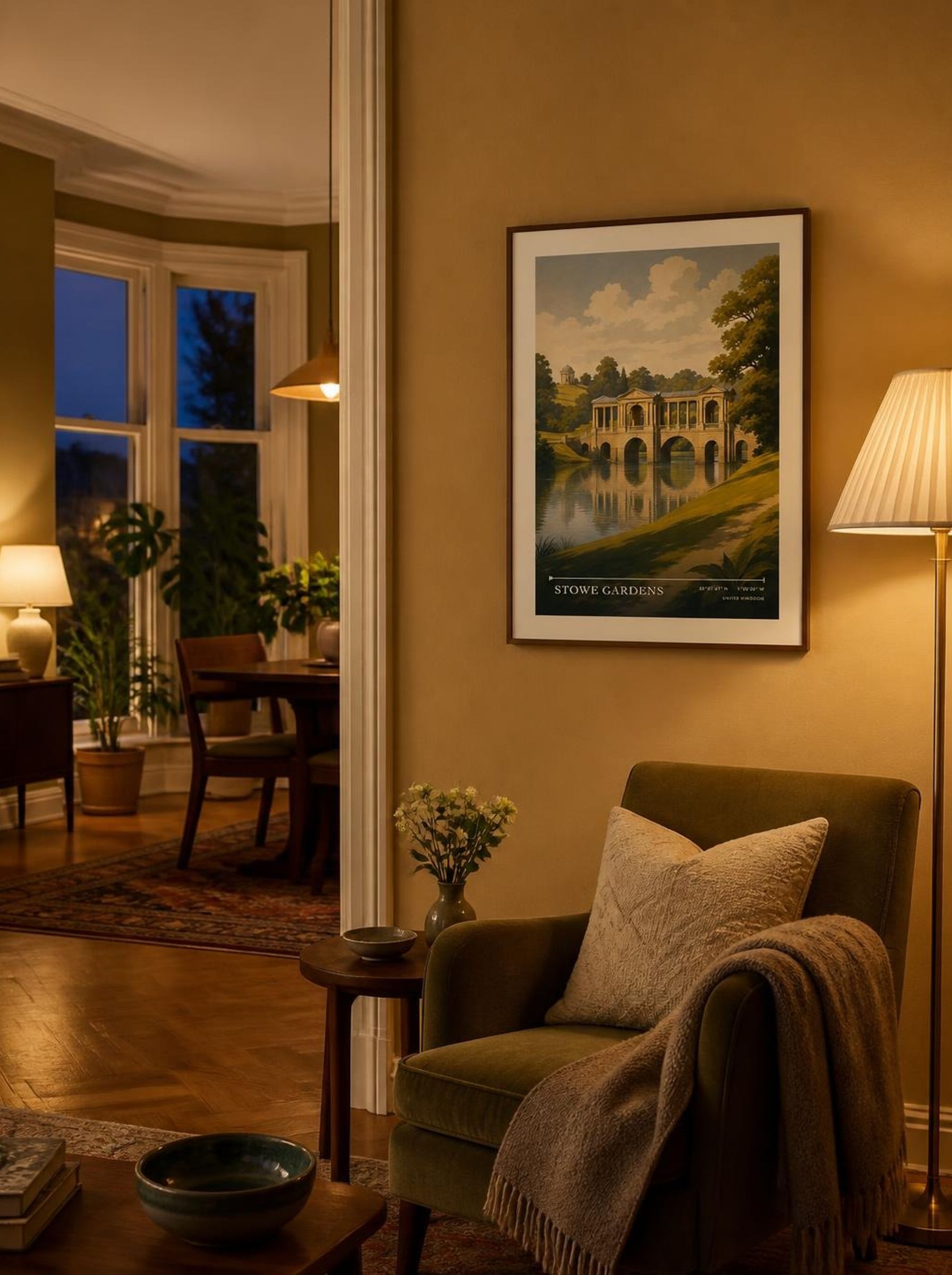 Stowe Gardens United Kingdom Travel Poster - Lifestyle