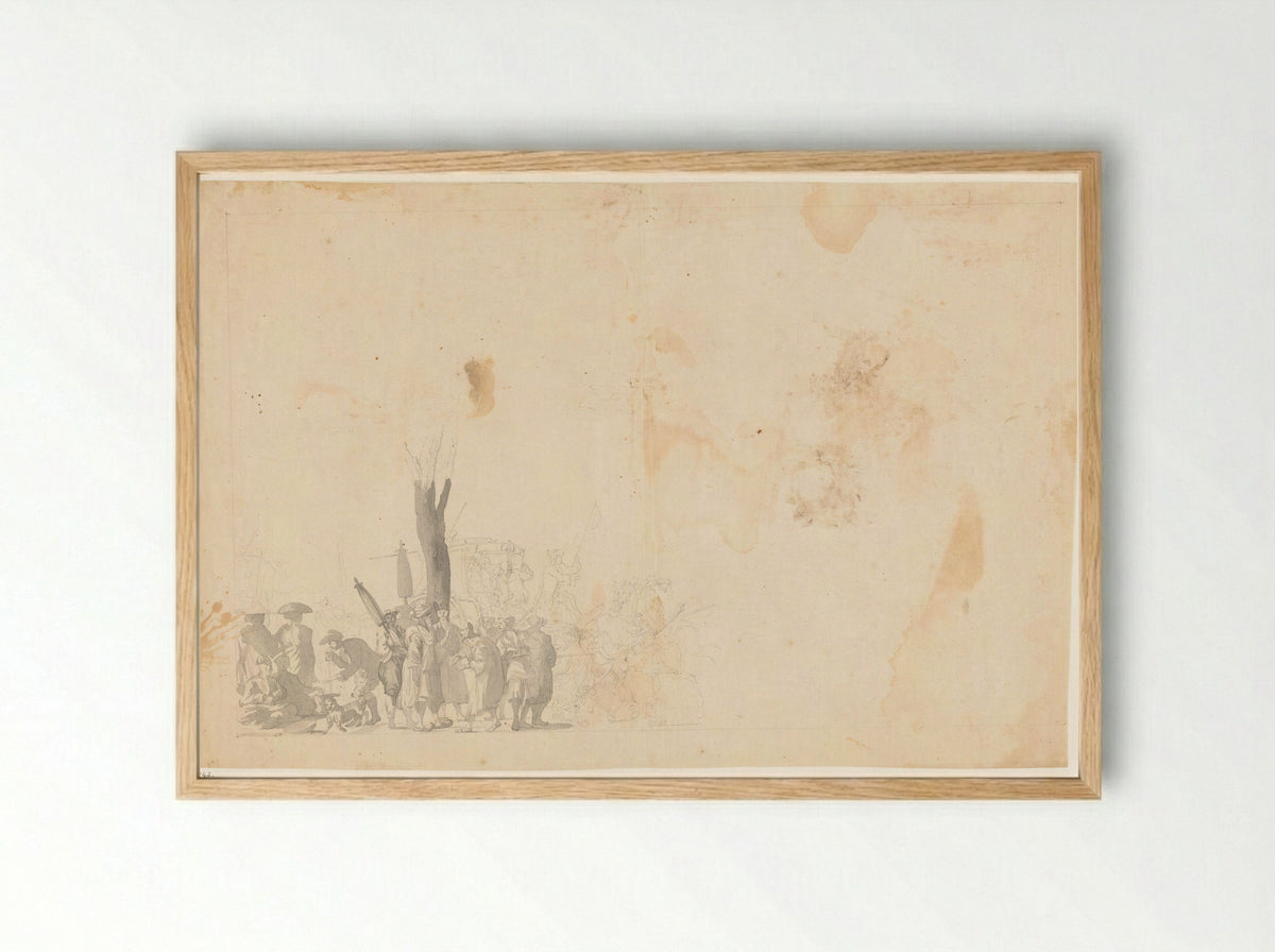 Straattafereel Batavia - Jan Brandes - Framed Print Wood