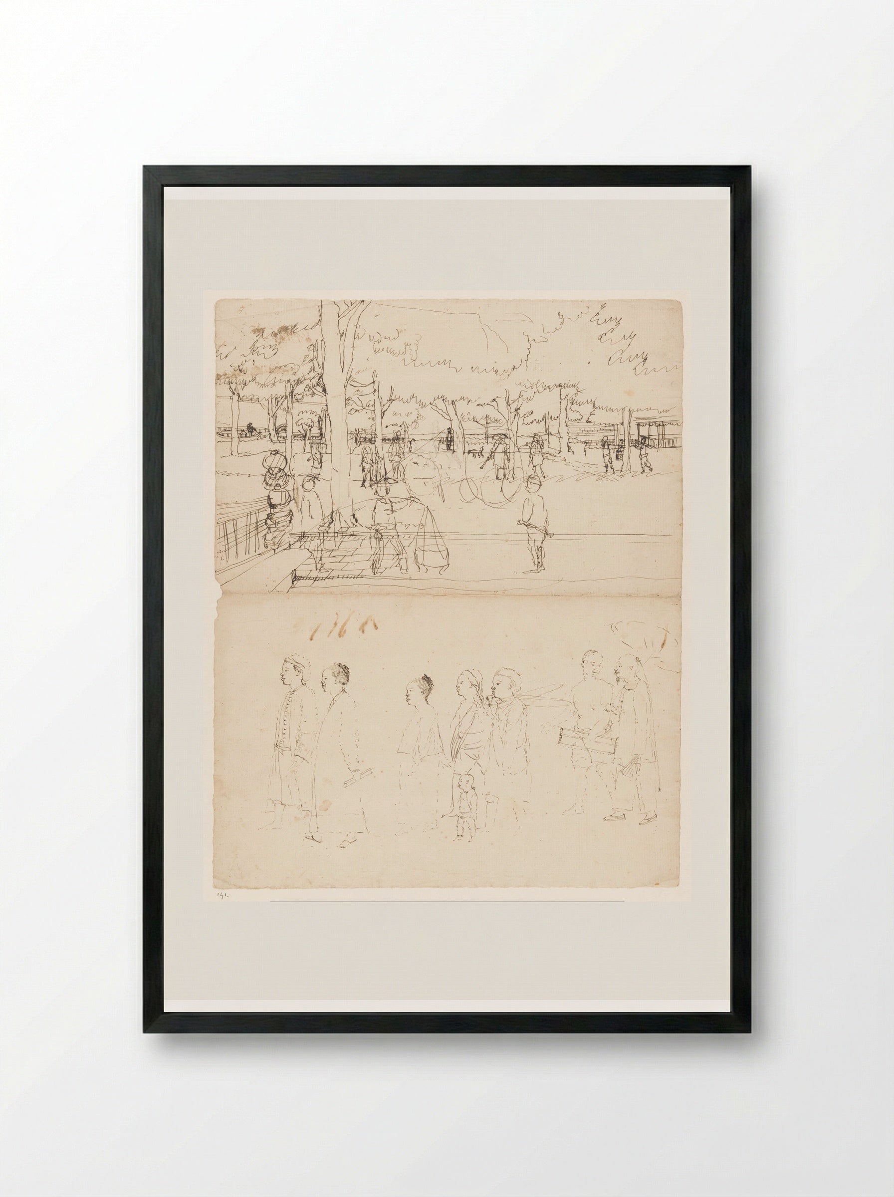Straattaferelen Batavia - Jan Brandes - Framed Print Black