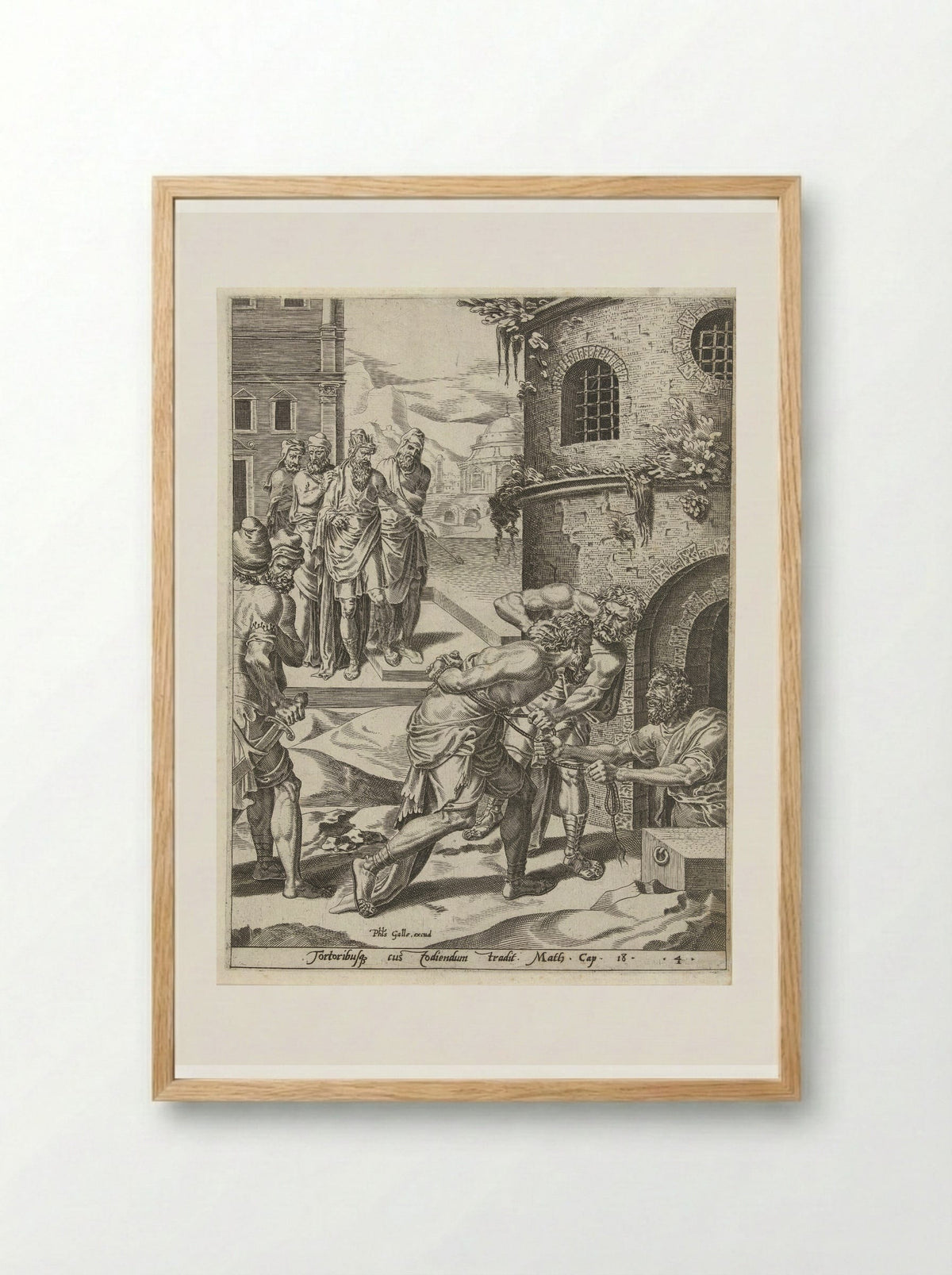 Straf van de ondankbare knecht - Dirck Volckertsz. Coornhert - Framed Print Wood