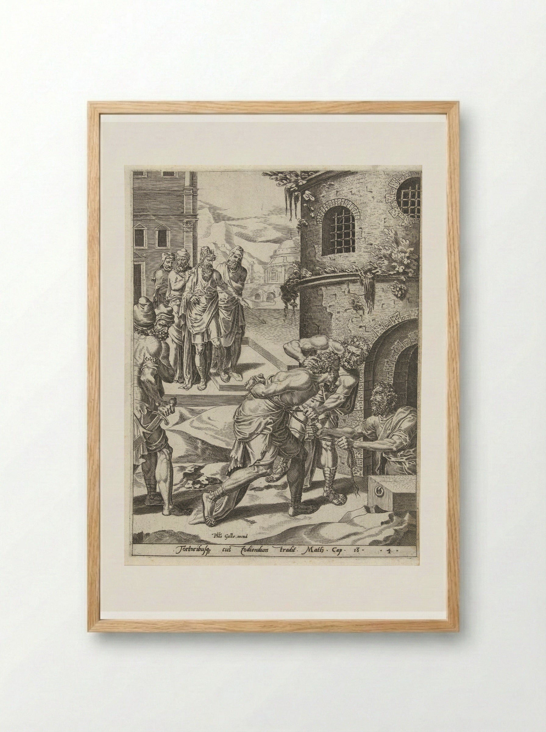 Straf van de ondankbare knecht - Dirck Volckertsz. Coornhert - Framed Print Wood