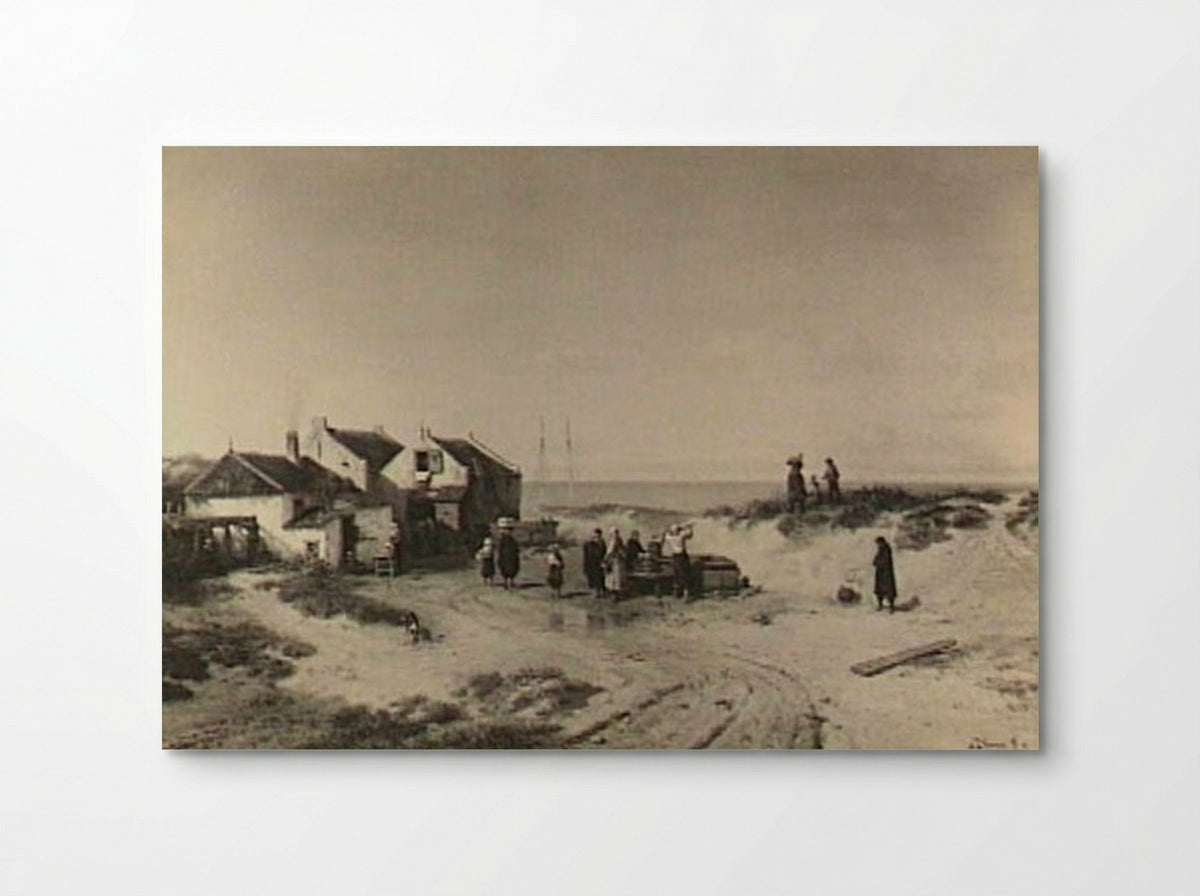 Strandgezicht bij Noordwijk aan Zee - Salomon Leonardus Verveer - Poster