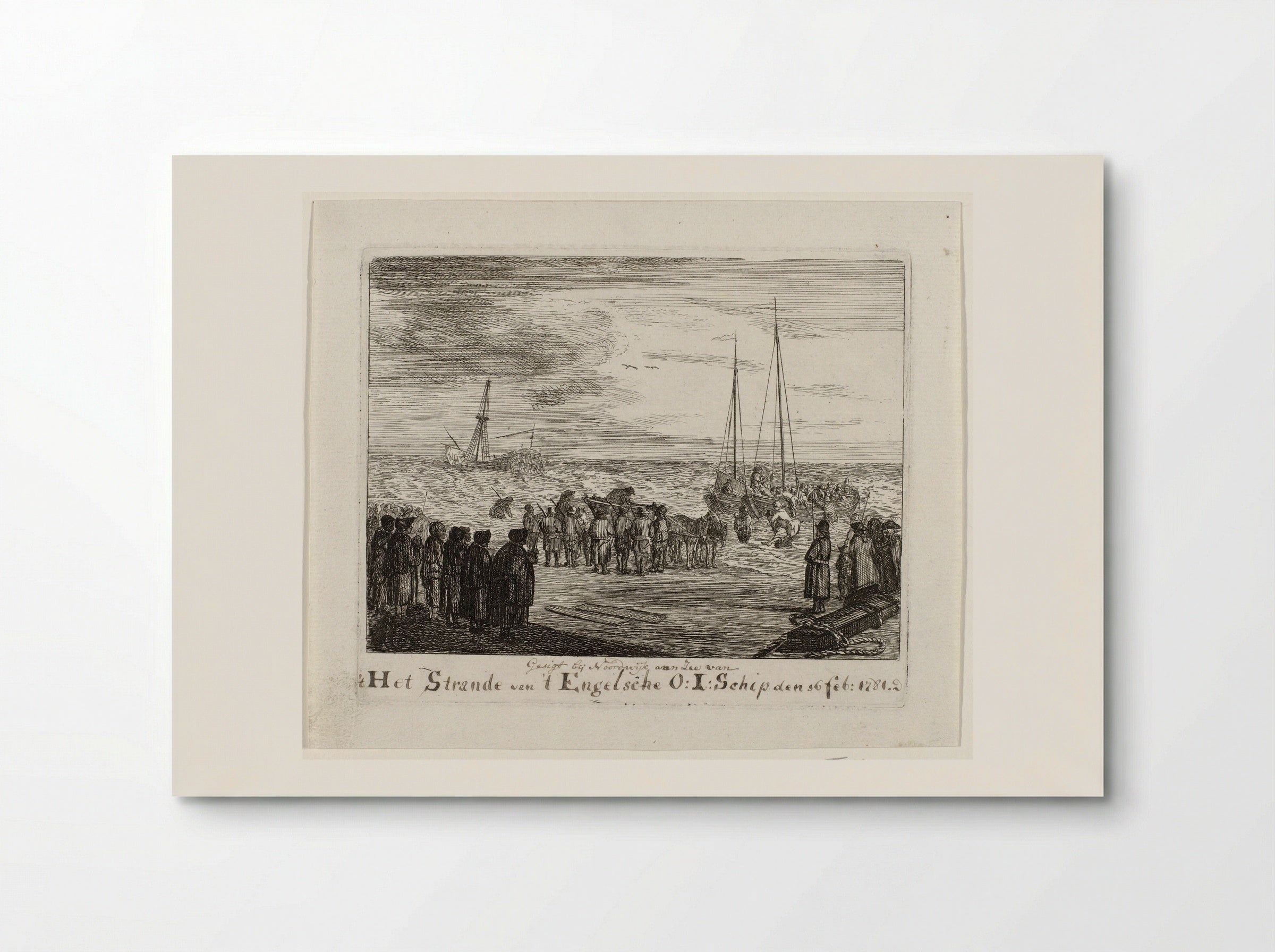 Stranding van de Generaal Barker bij Zandvoort - Louis Bernard Coclers - Poster