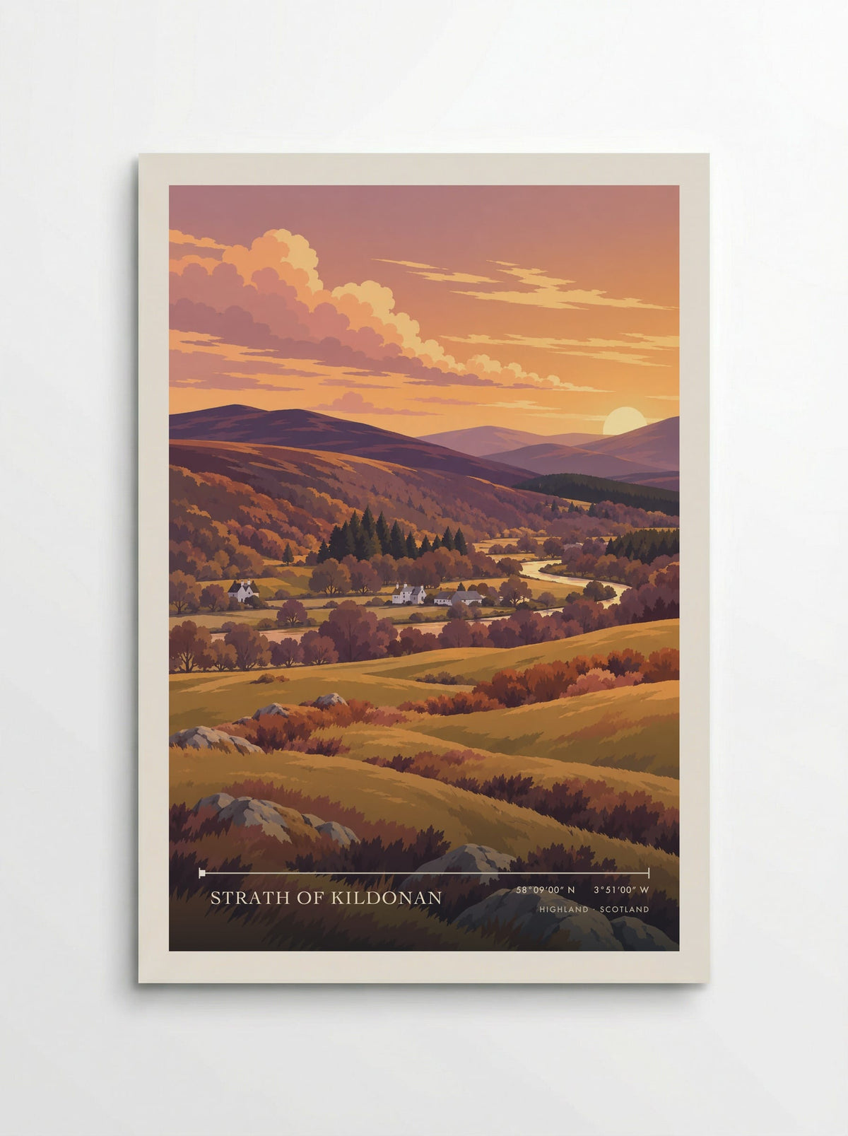 Strath of Kildonan, Highland | Travel Poster - Poster
