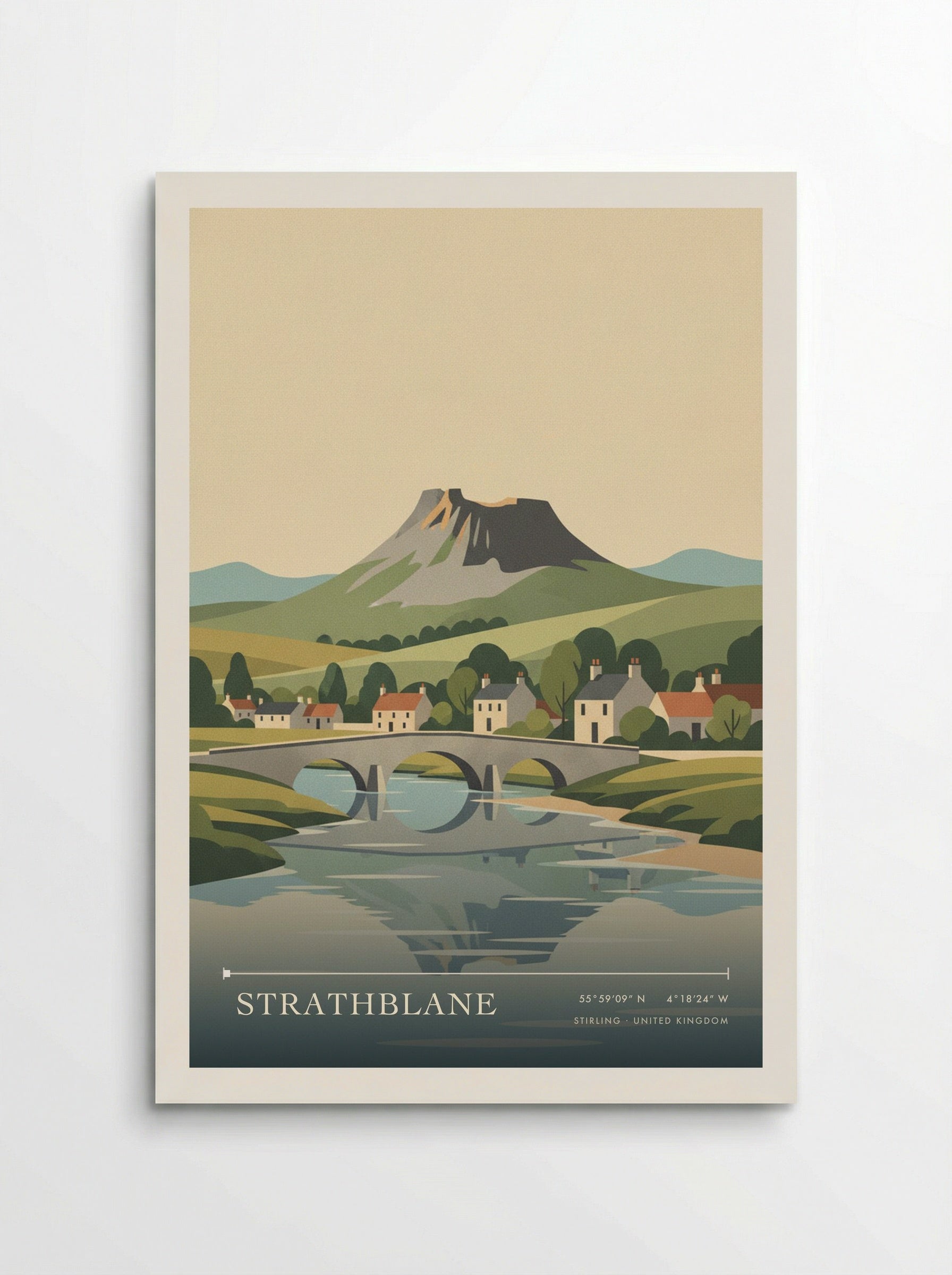 Strathblane Stirling United Kingdom Travel Poster - Poster