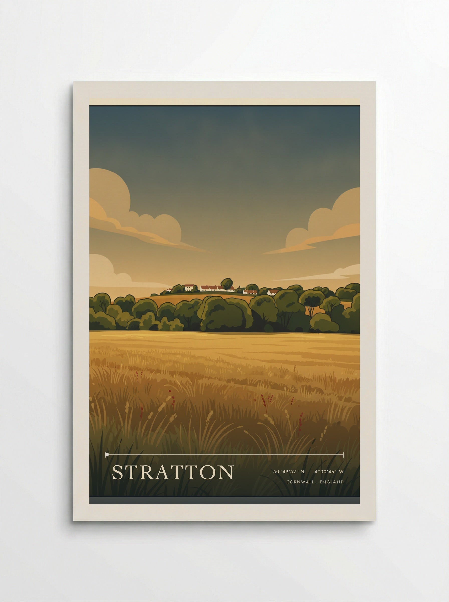 Stratton Cornwall England Travel Poster - Poster