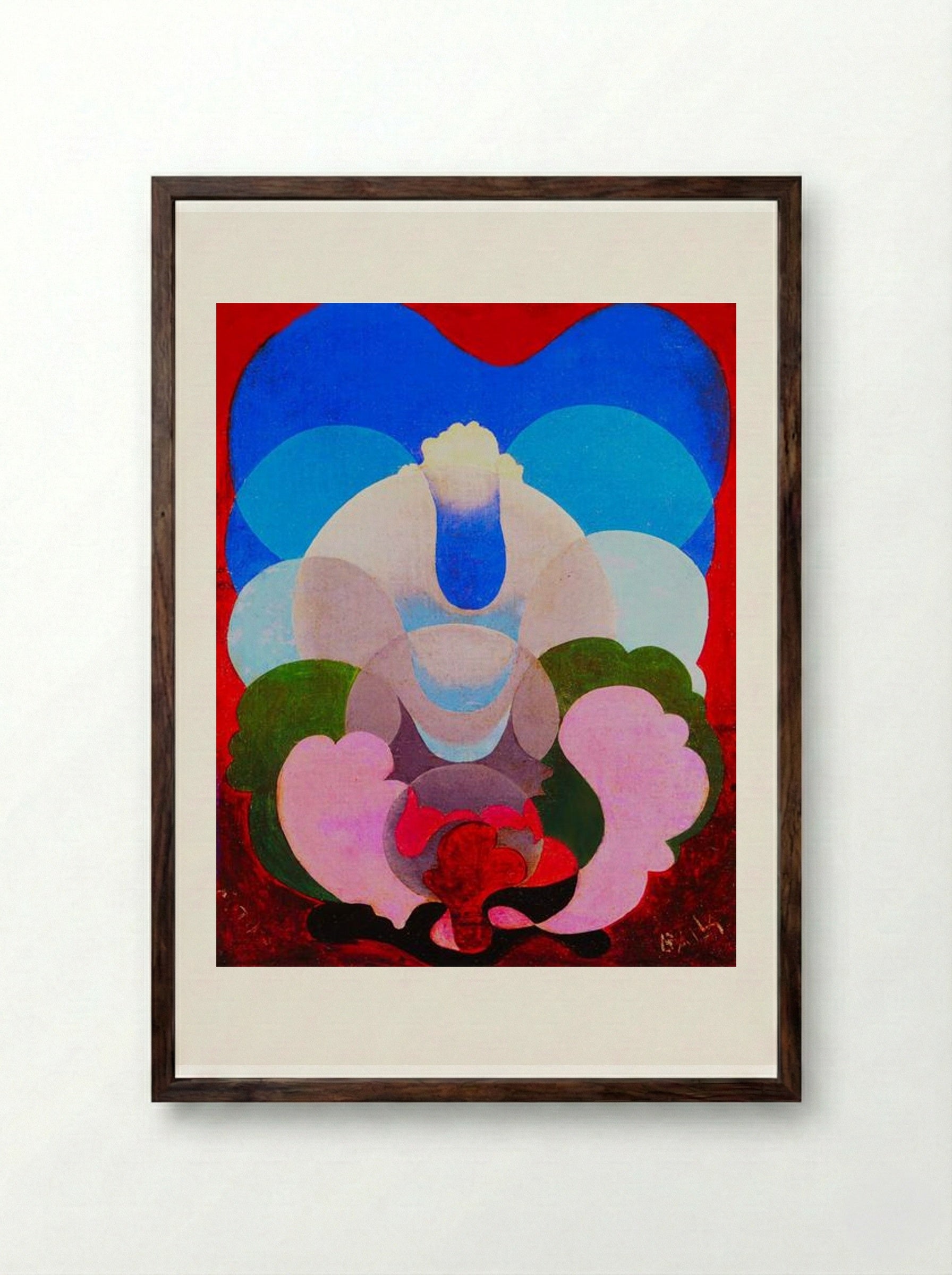 Streamlines Futur - Giacomo Balla - Framed Print Dark Wood