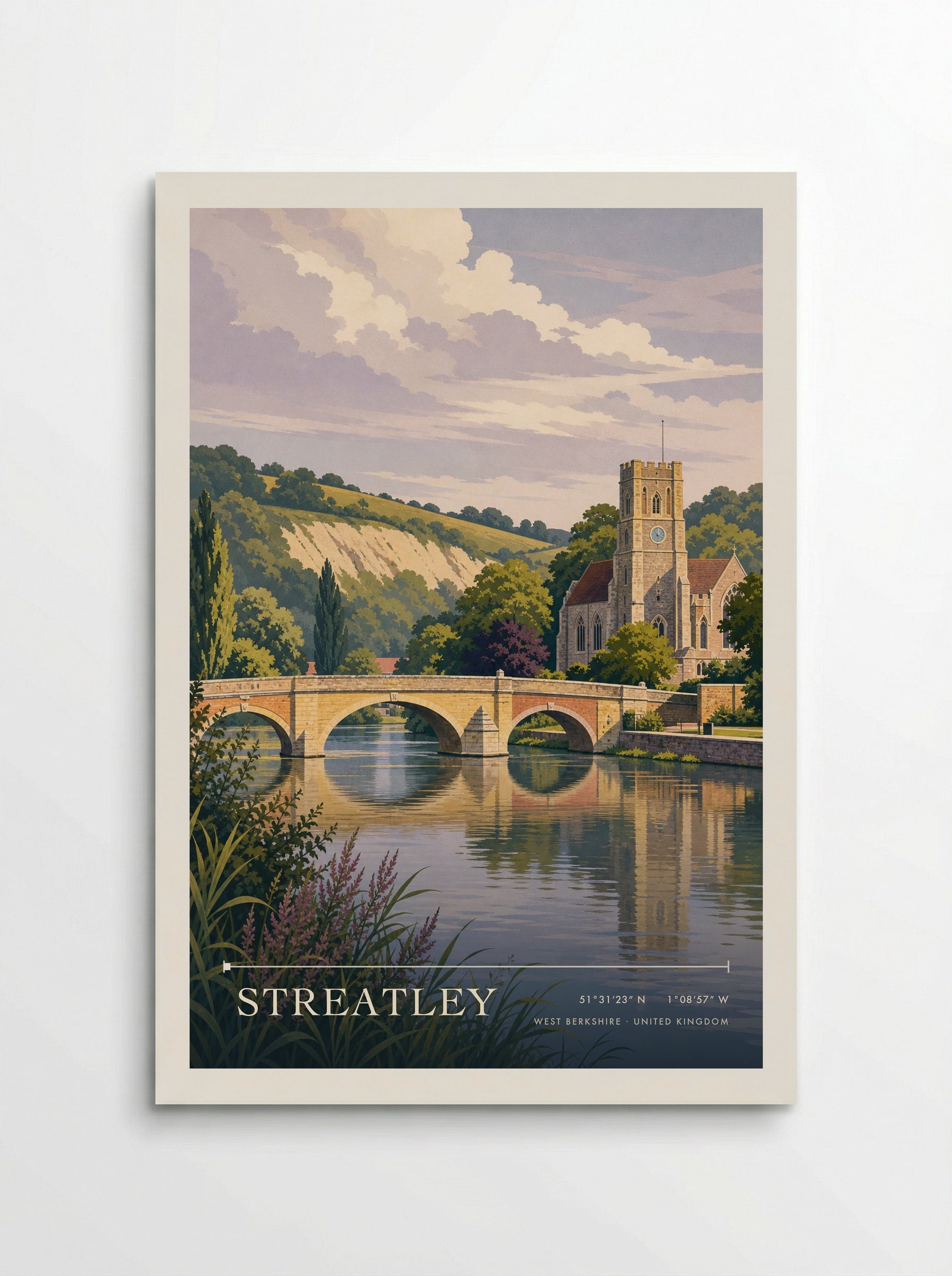 Streatley West Berkshire United Kingdom Travel Poster - Poster