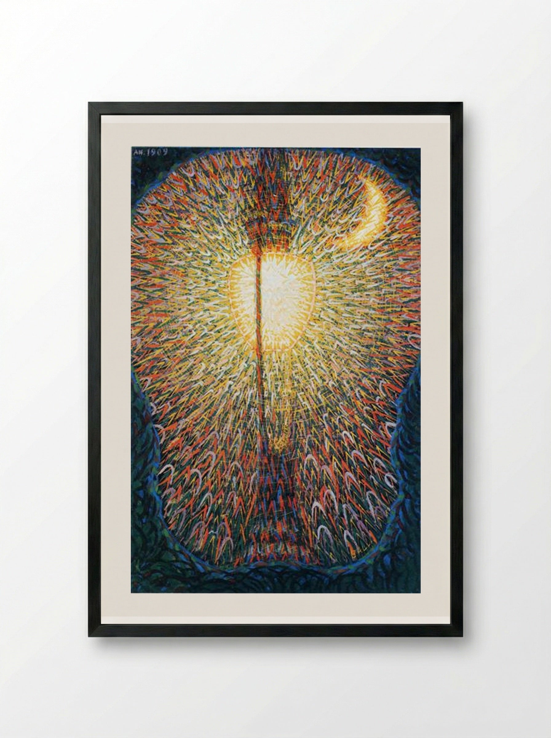 Street Light - Giacomo Balla - Framed Print Black
