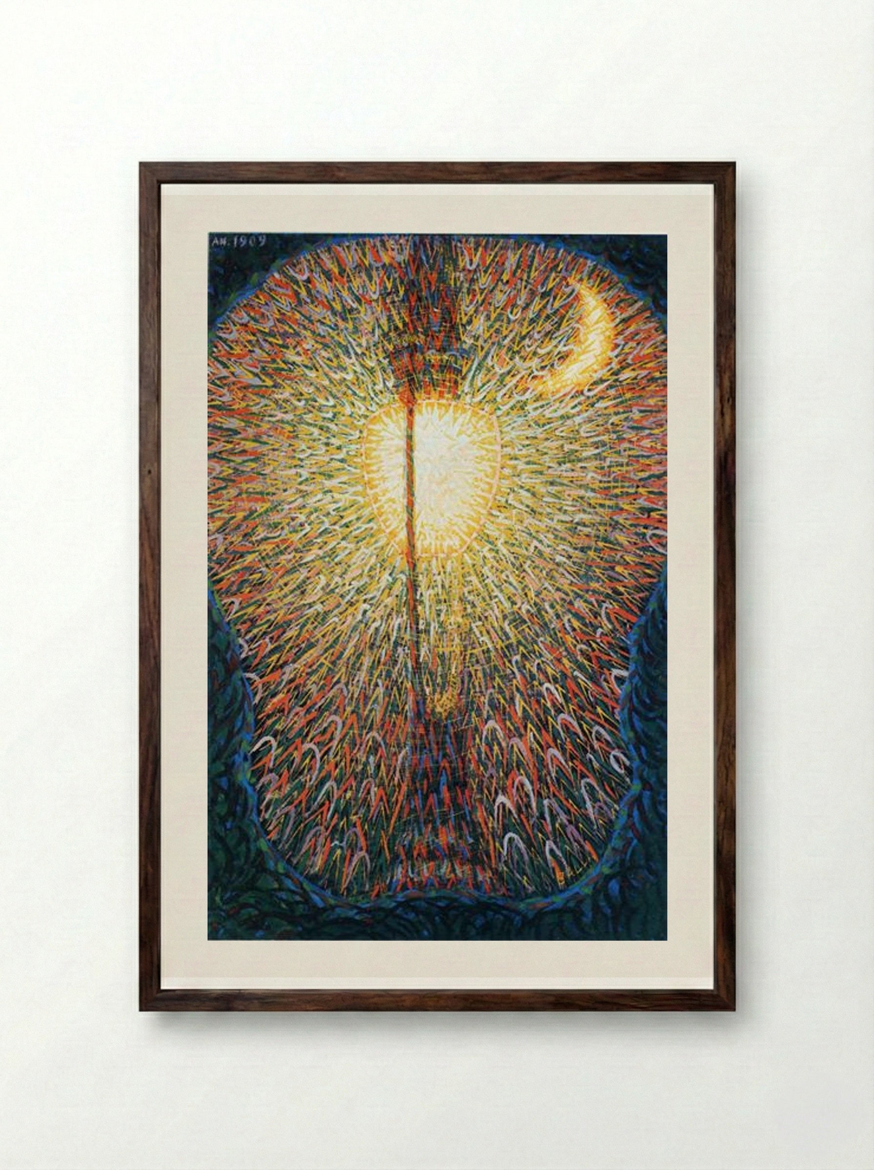 Street Light - Giacomo Balla - Framed Print Dark Wood