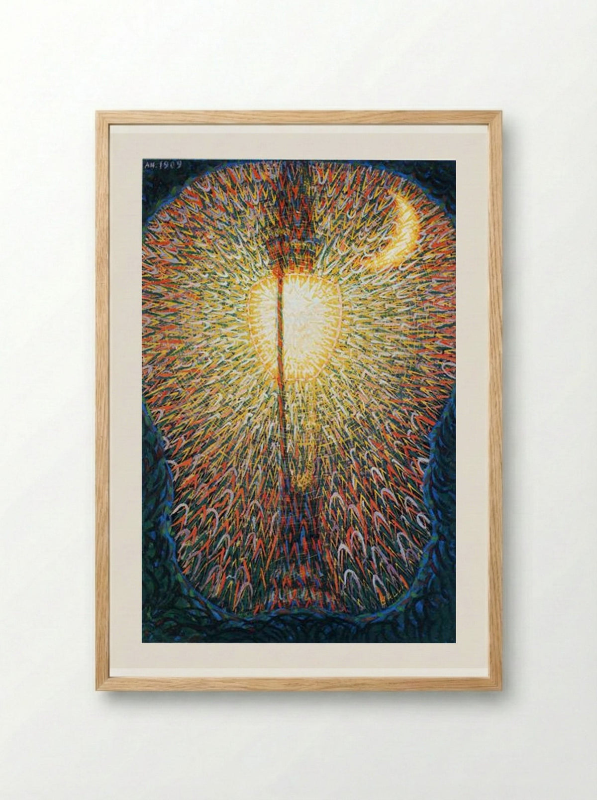 Street Light - Giacomo Balla - Framed Print Wood