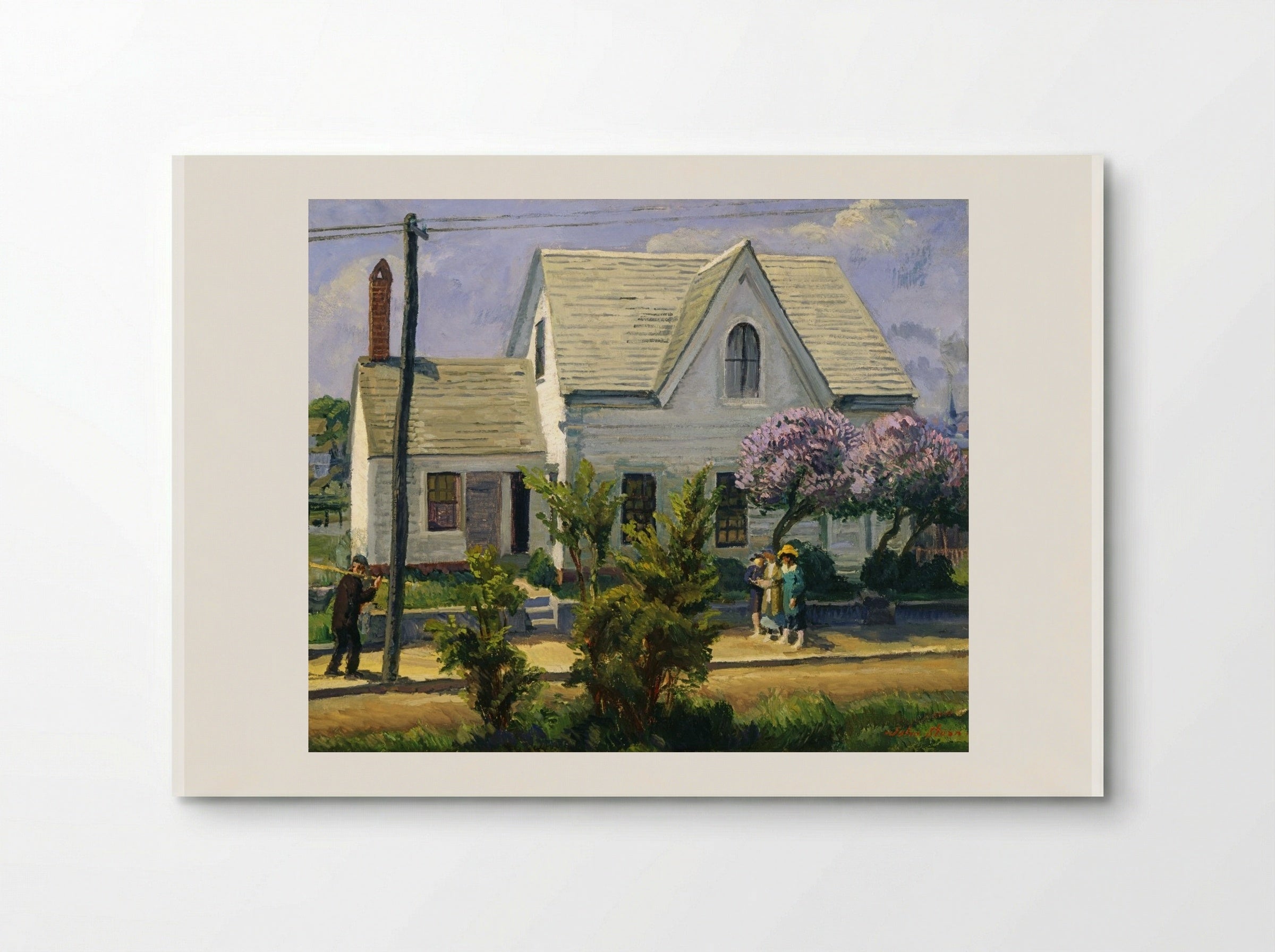 Street, Lilacs, Noon Sun - John French Sloan - Poster