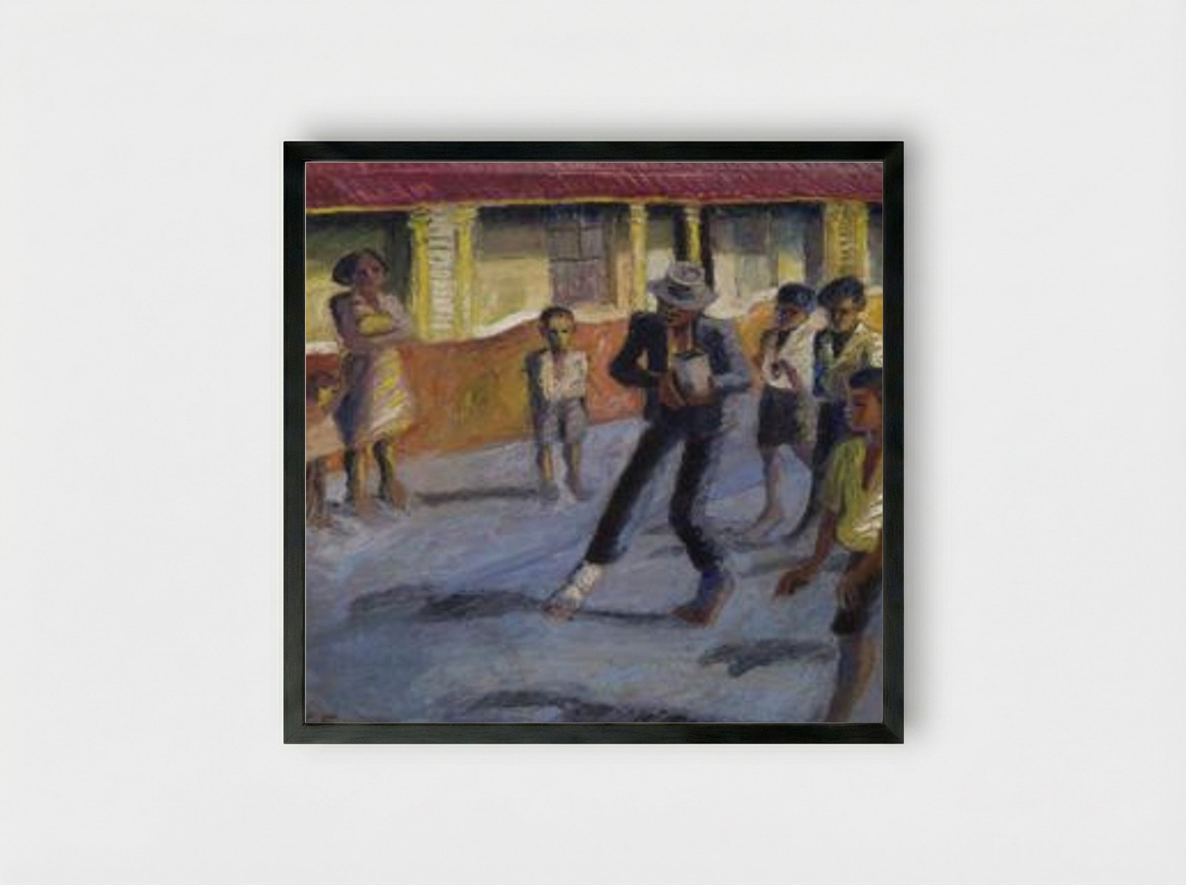 Street Musician - Gerard Sekoto - Framed Print Black