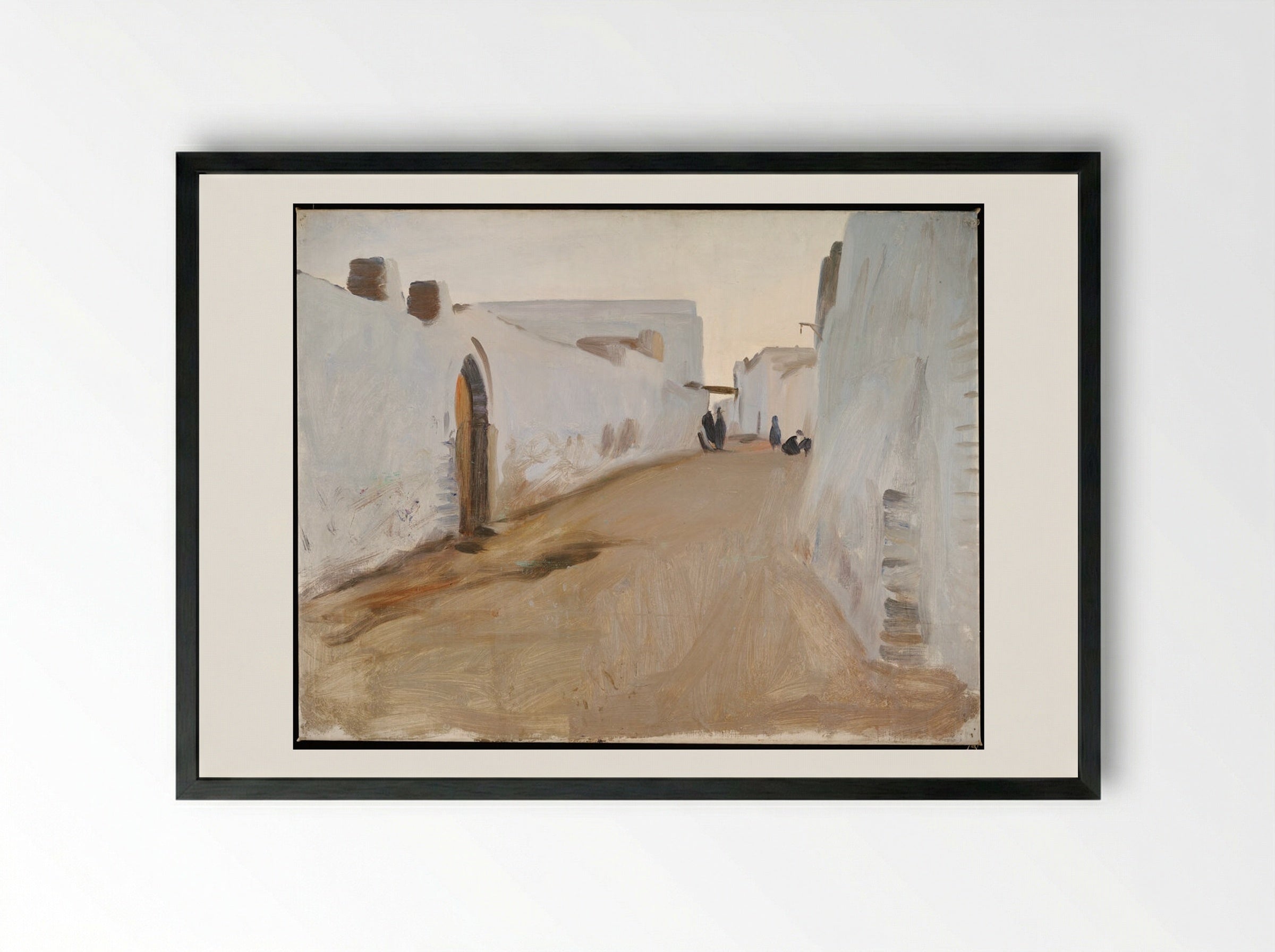 Street Scene in Cairo - John Singer Sargent - Framed Print Black
