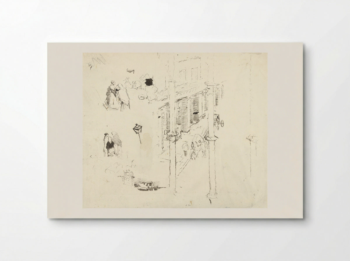 Street Scene with Groups of Women - Daniel Urrabieta Vierge - Poster