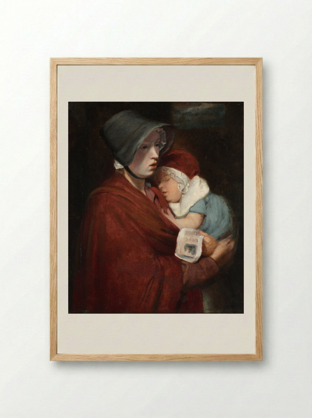 Street Singer and Child - John Opie - Framed Print Wood
