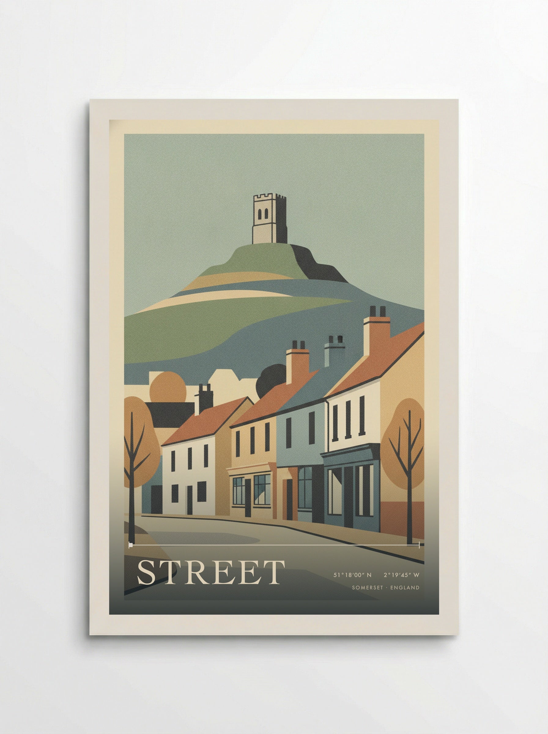 Street Somerset England Travel Poster - Poster