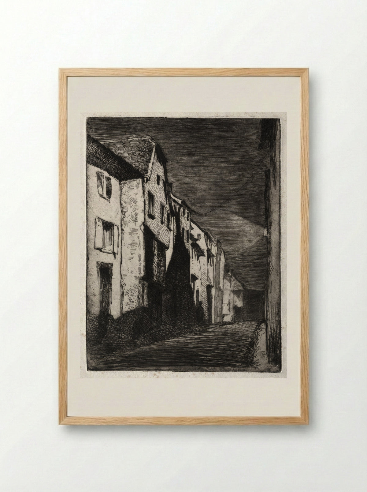 Street in Saverne - James McNeill Whistler - Framed Print Wood