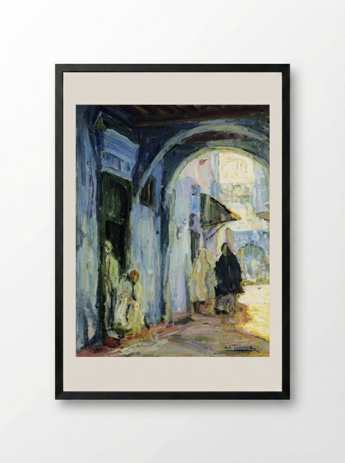 Street in Tangier - Henry Ossawa Tanner - Framed Print Black