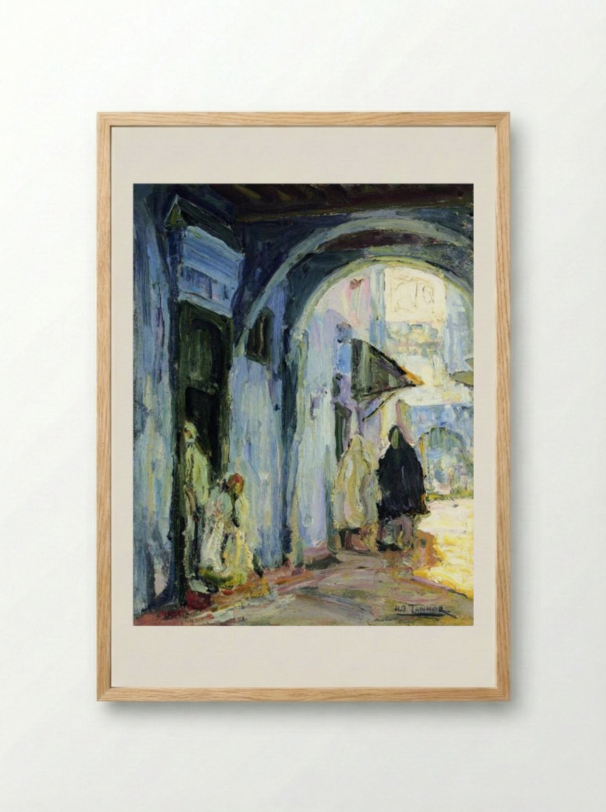 Street in Tangier - Henry Ossawa Tanner - Framed Print Wood