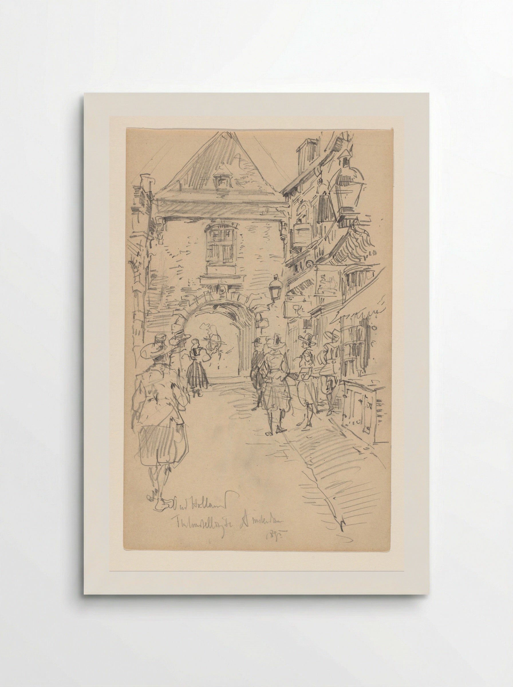 Street with Gate in the Reconstructed Old-Holland City at the 1895 World Exhibition - Jan Hoynck van Papendrecht - Poster