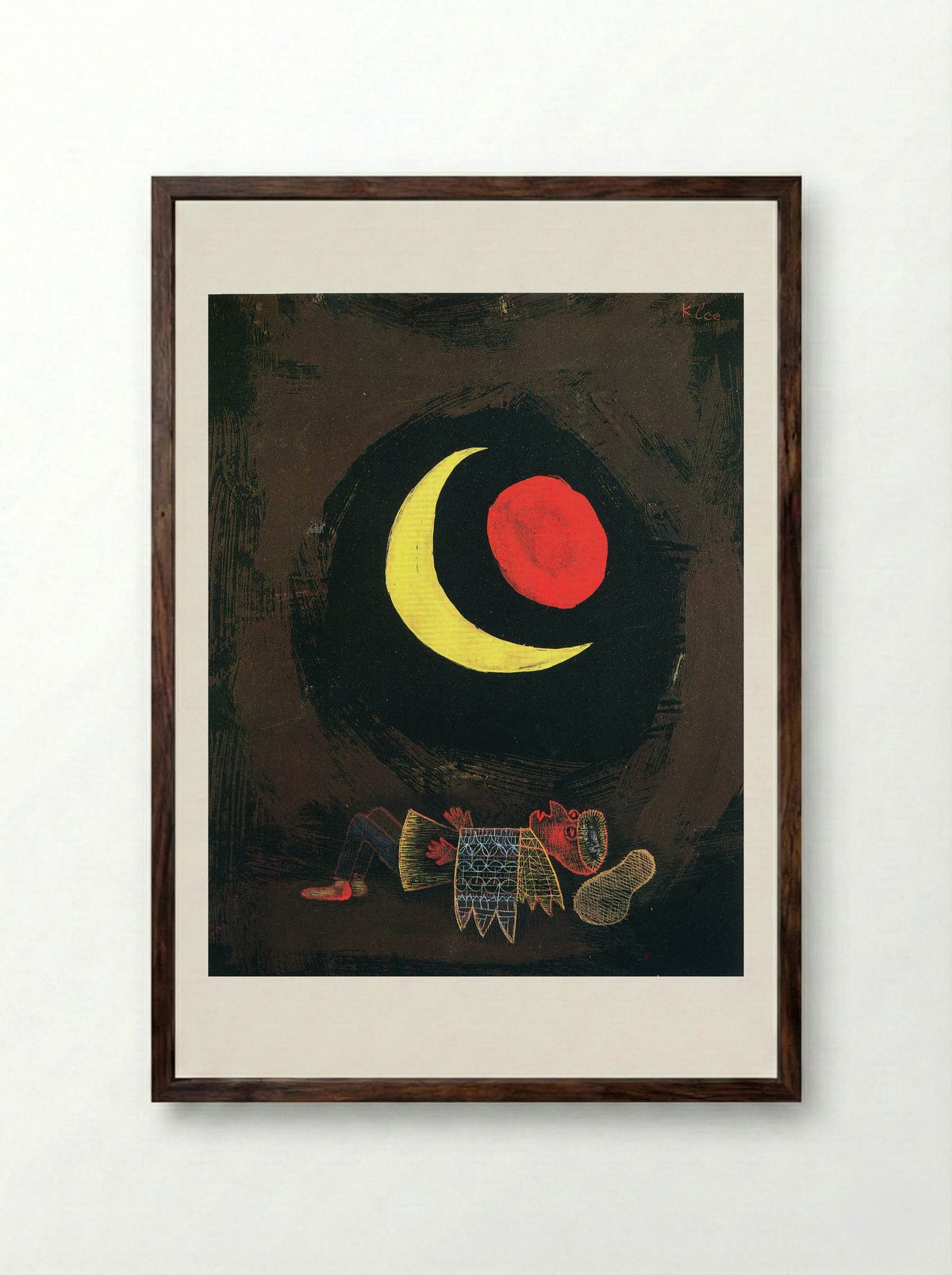 Strong Dream - Paul Klee - Framed Print Dark Wood