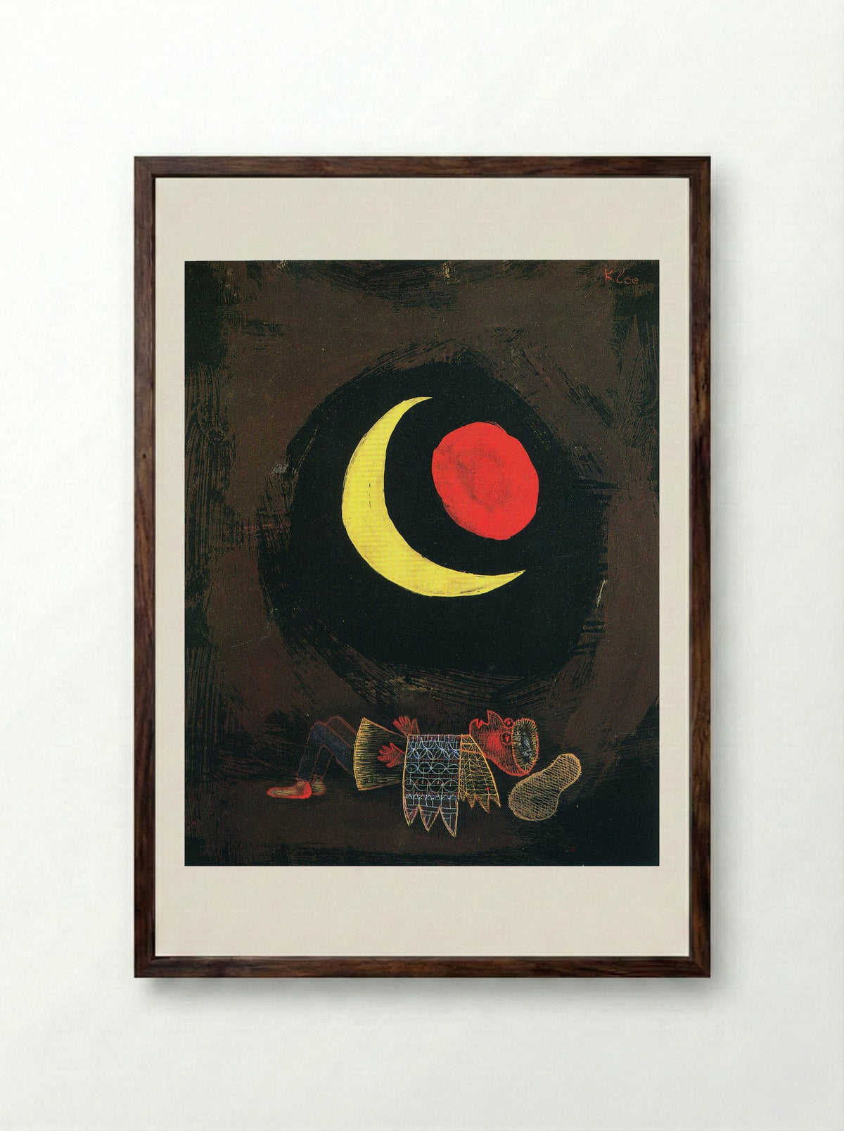 Strong Dream - Paul Klee - Framed Print Dark Wood