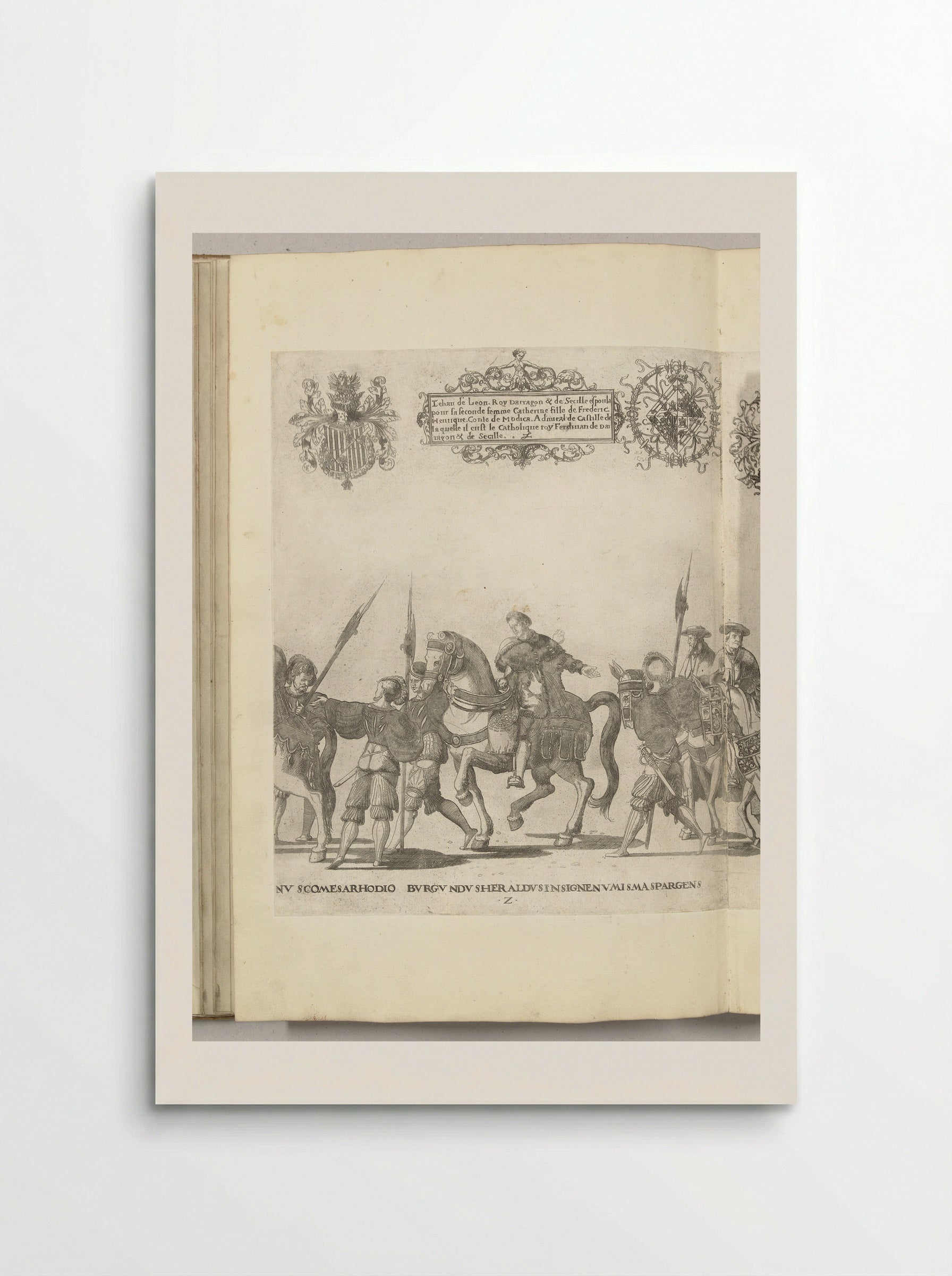 Strooien van nieuwe zilveren munten met de beeltenis van keizer Karel V, plaat Z - Nicolaas Hogenberg - Poster