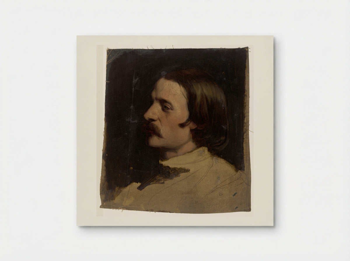 Studiekop naar links - Johann Georg Schwartze - Poster