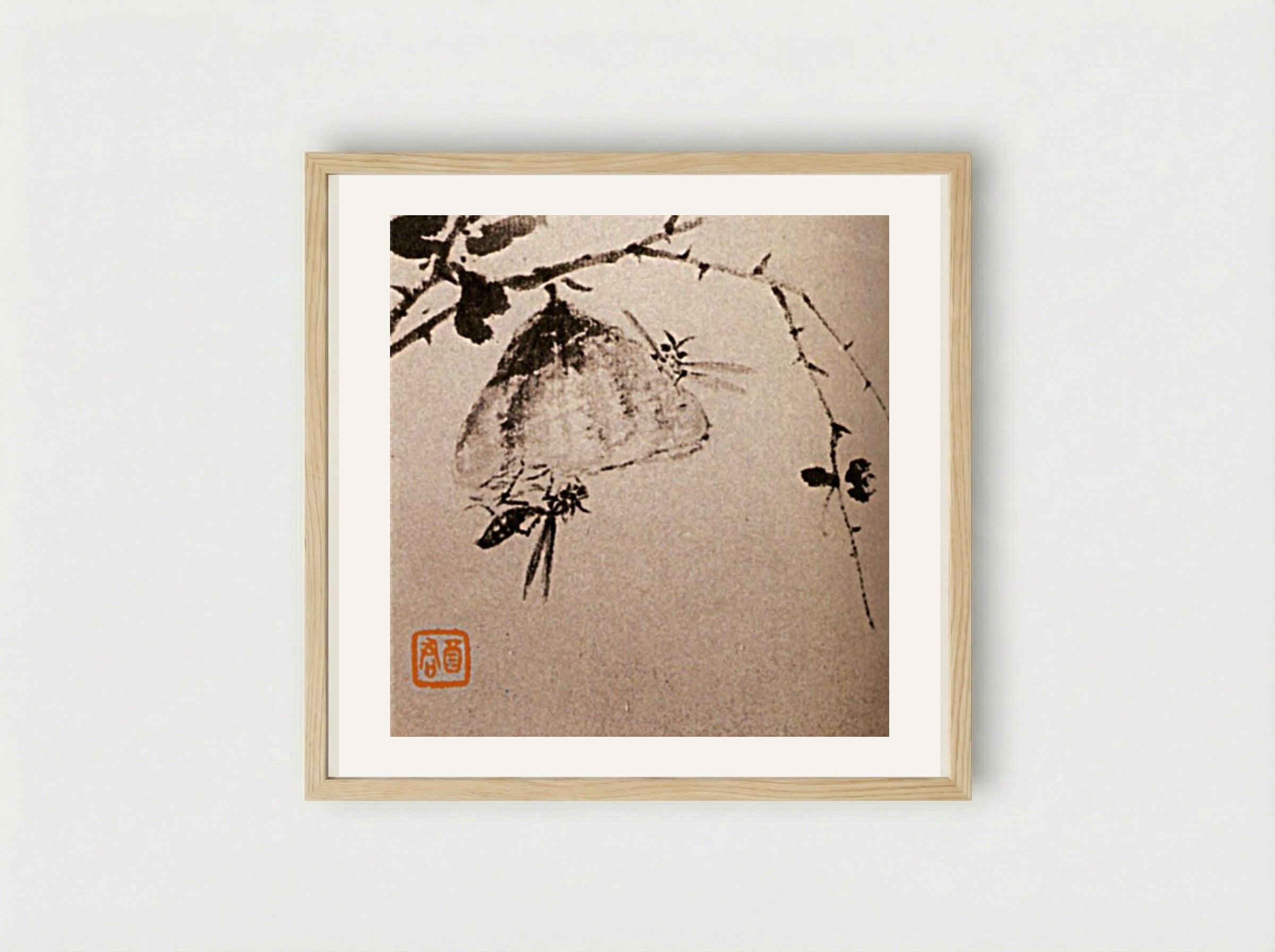 Studies of Insects, Wasps - Shitao - Framed Print Wood