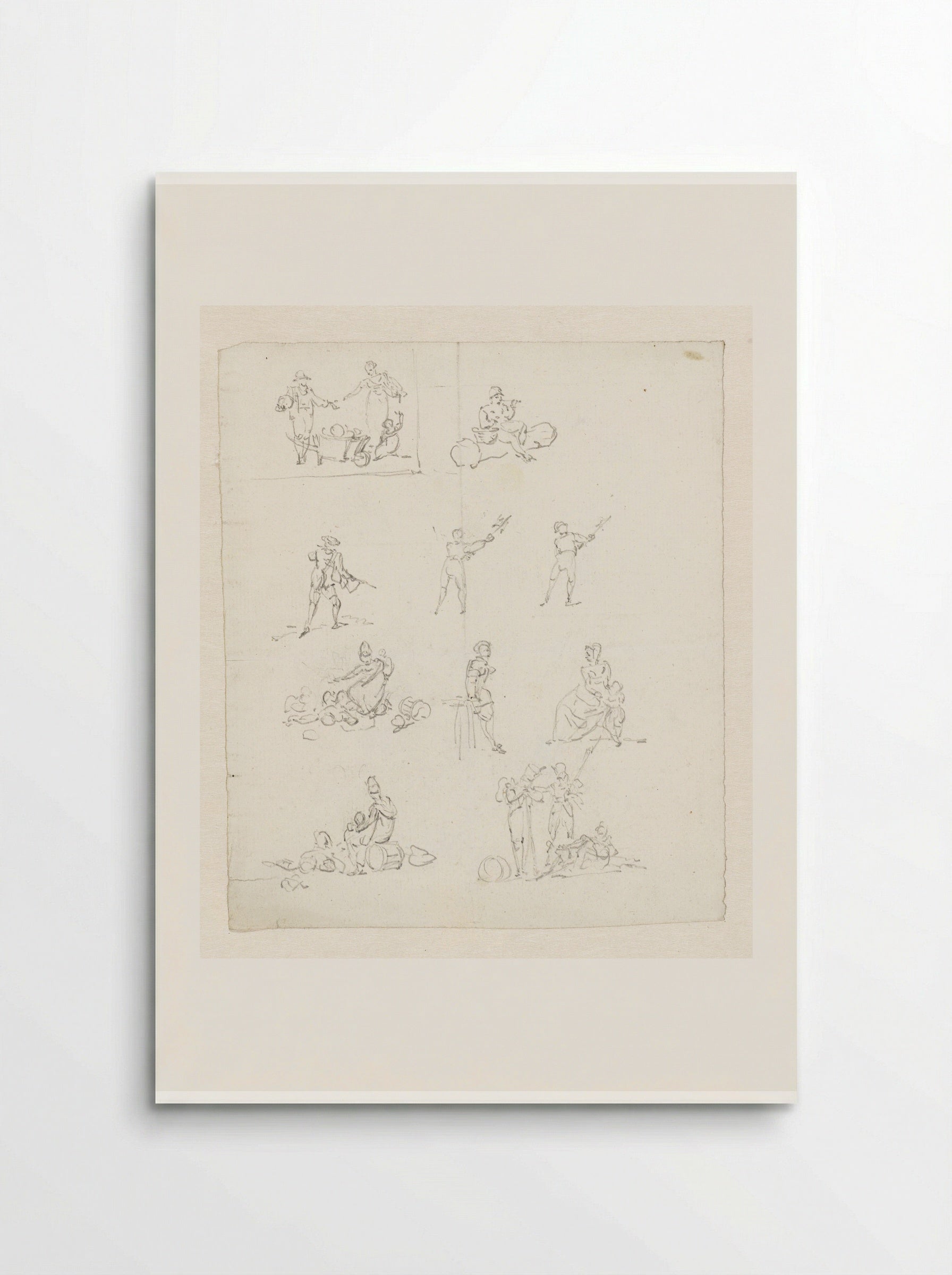 Studies of Soldiers and Figures - Pieter Bartholomeusz. Barbiers - Poster