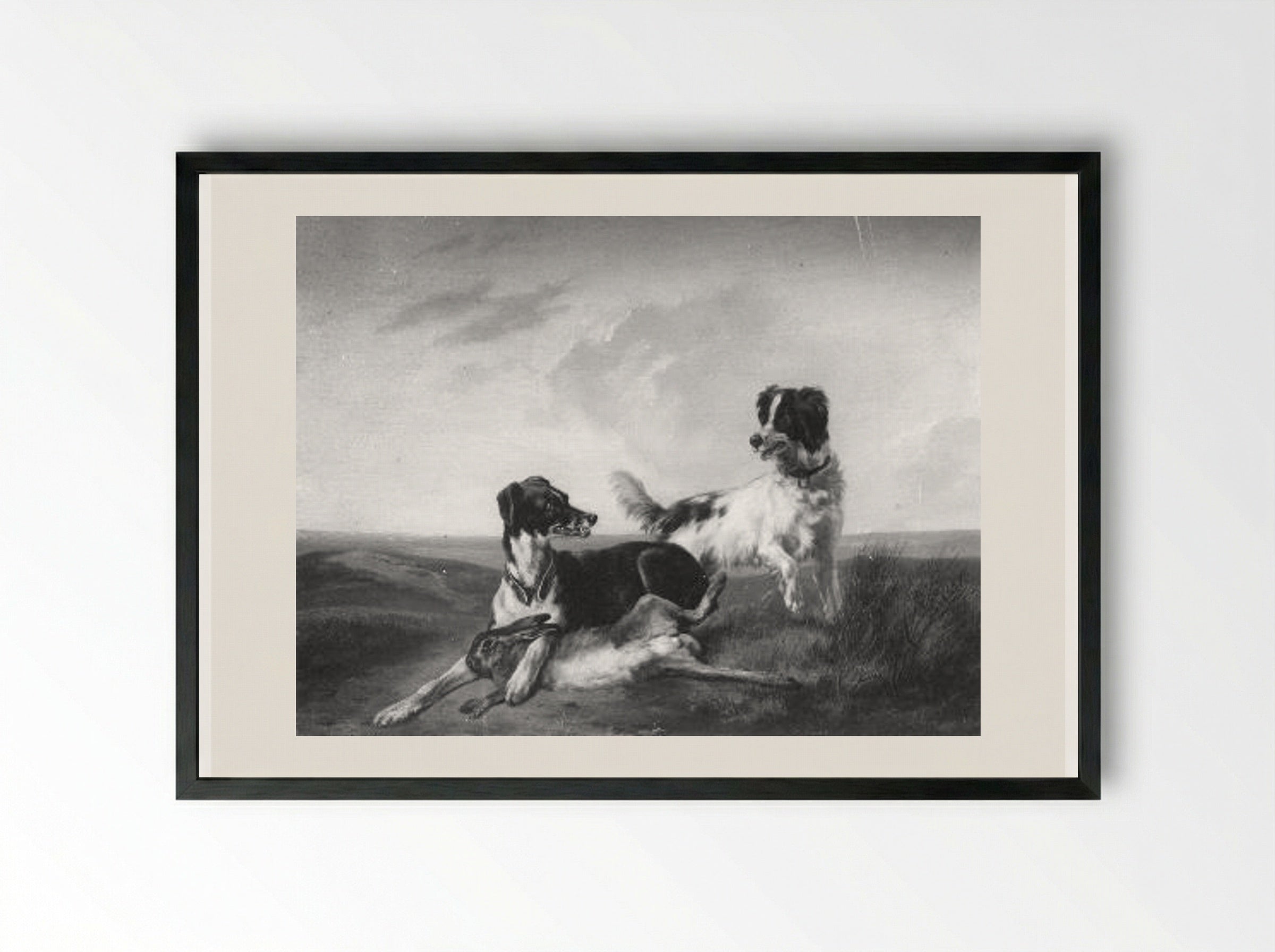 Studies van honden - Guillaume Anne van der Brugghen - Framed Print Black
