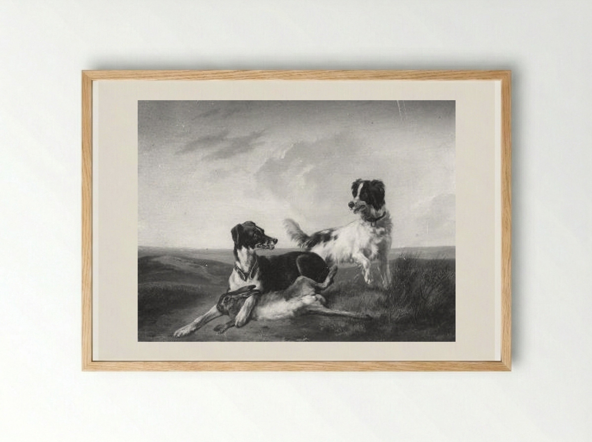 Studies van honden - Guillaume Anne van der Brugghen - Framed Print Wood
