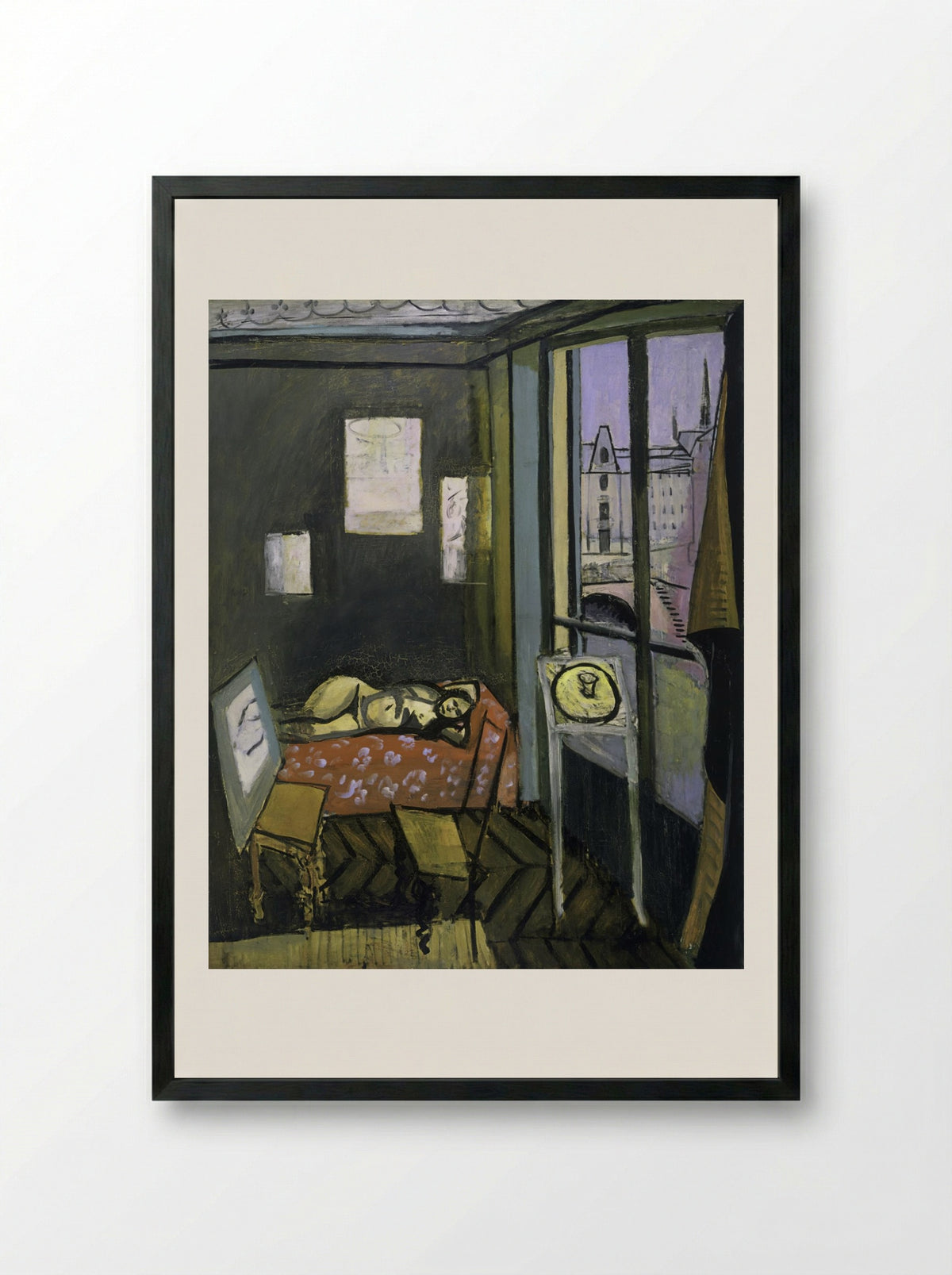 Studio, Quay of Saint-Michel - Henri Matisse - Framed Print Black