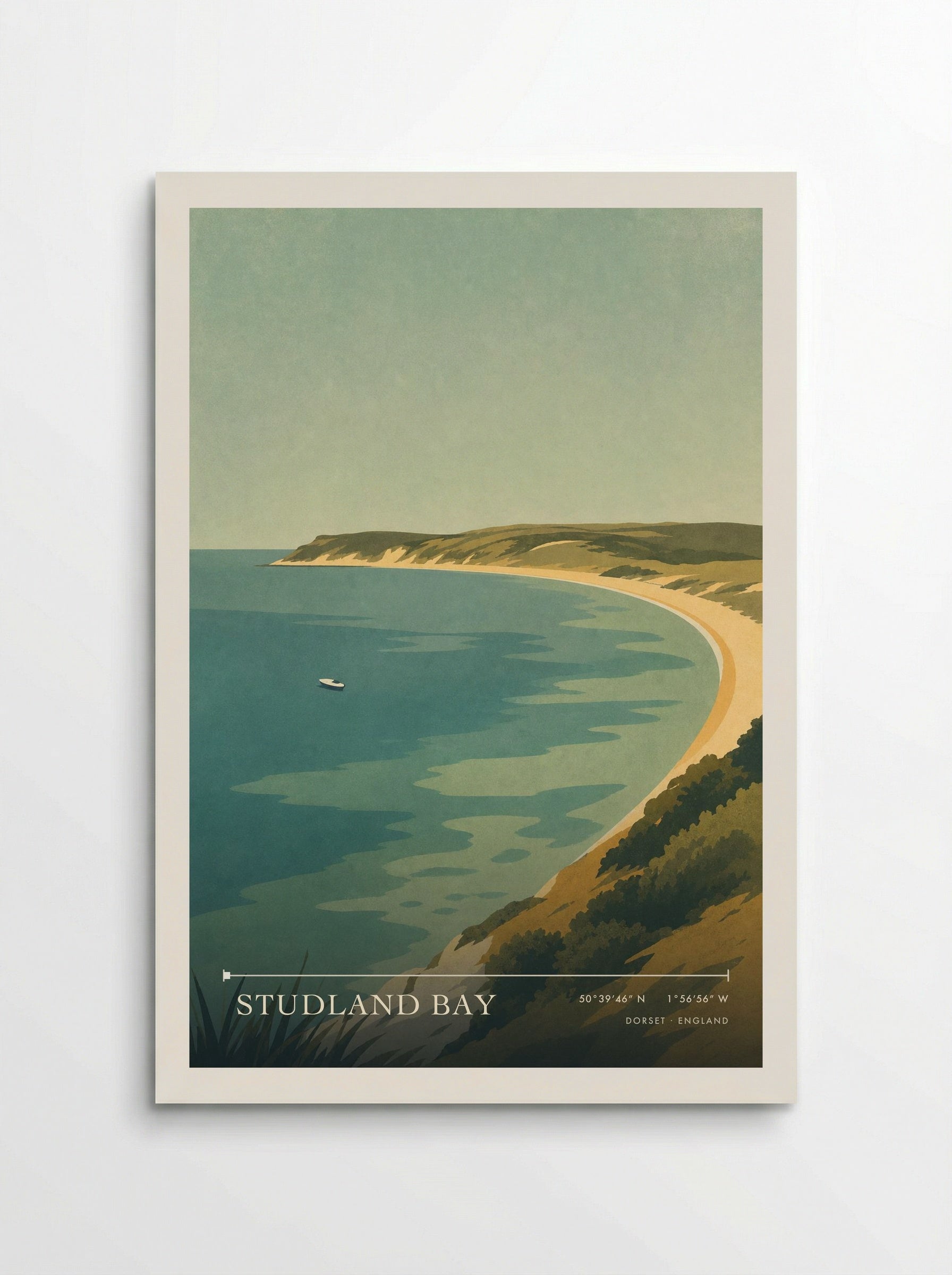Studland Bay Dorset England Travel Poster - Poster
