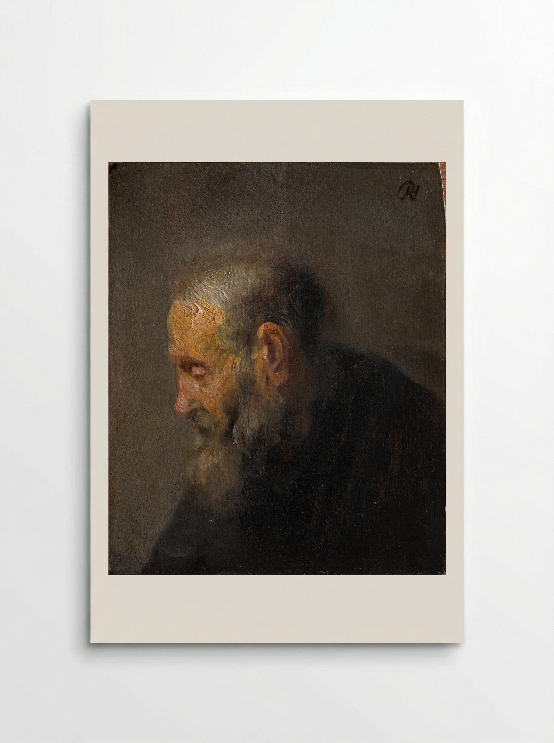 Study Head of an Old Man - Rembrandt van Rijn - Poster