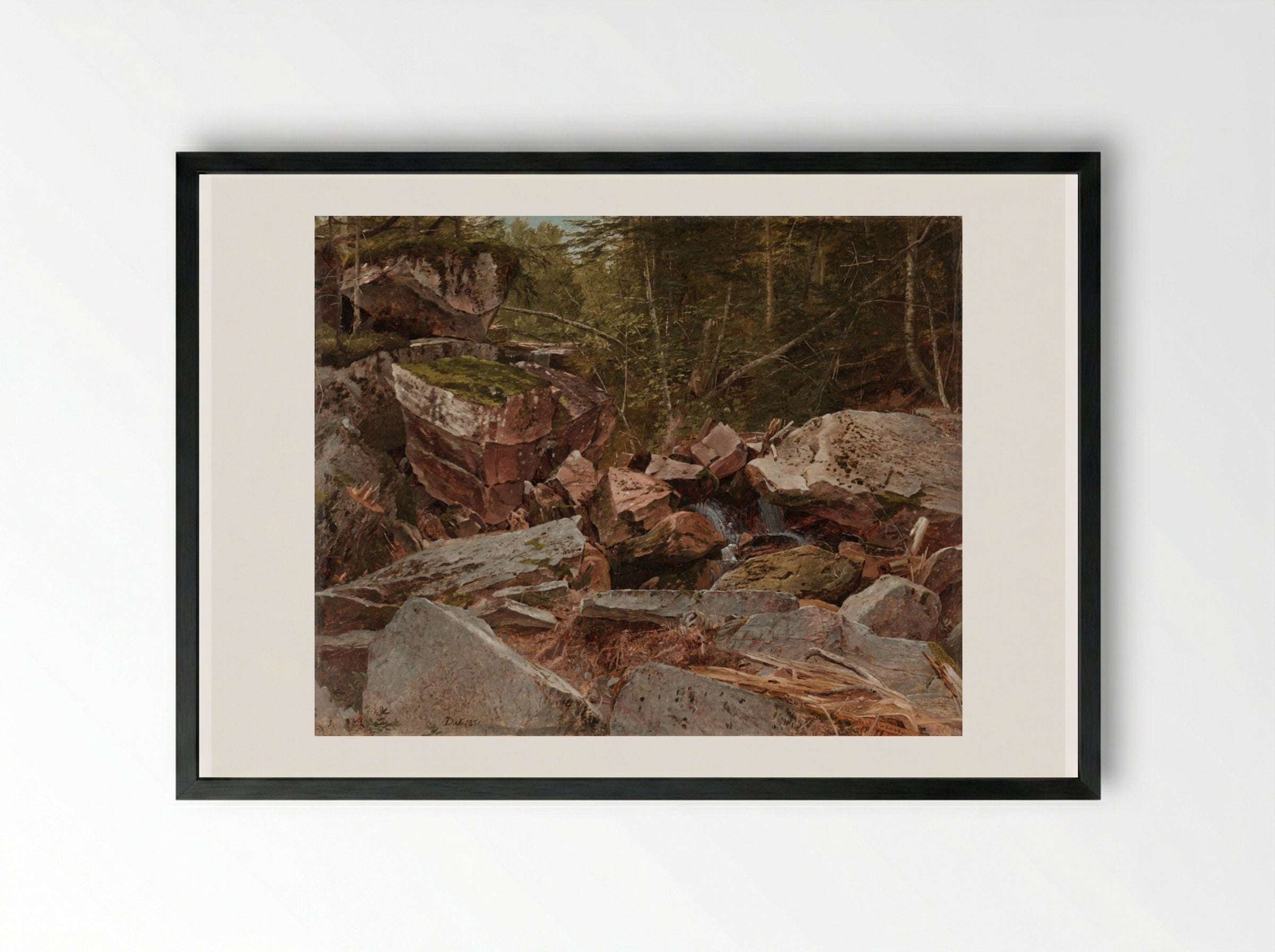 Study, North Conway, New Hampshire - David Johnson - Framed Print Black