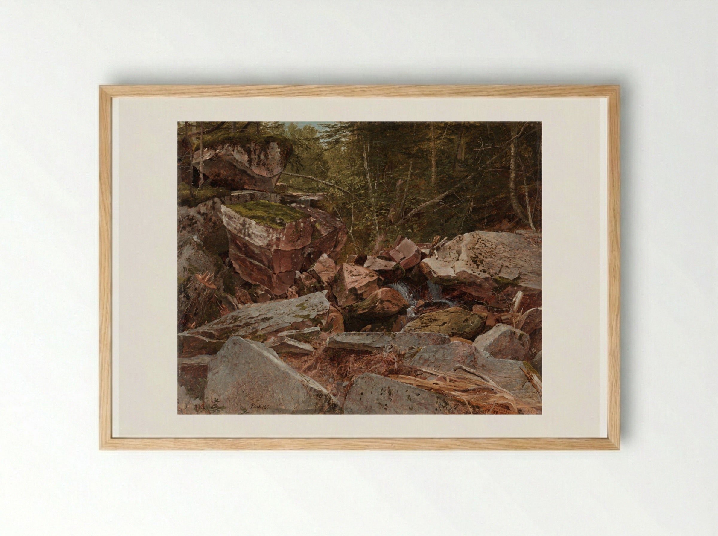 Study, North Conway, New Hampshire - David Johnson - Framed Print Wood