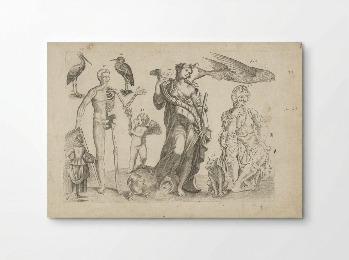 Study Sheet with Drawing Examples - Michael Snijders - Poster