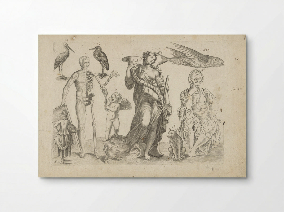Study Sheet with Drawing Examples - Michael Snijders - Poster