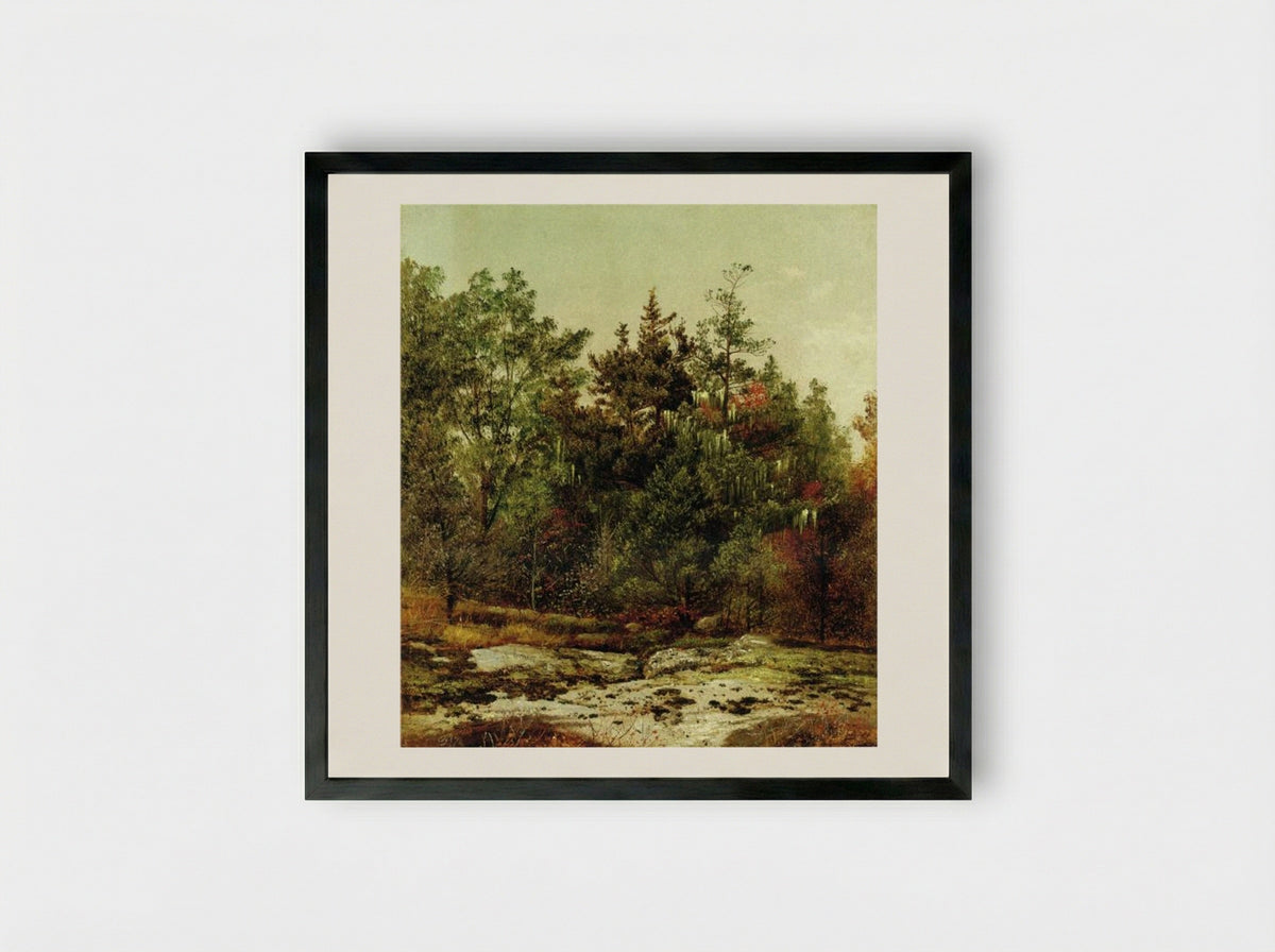 Study at Ramapo, New York - David Johnson - Framed Print Black