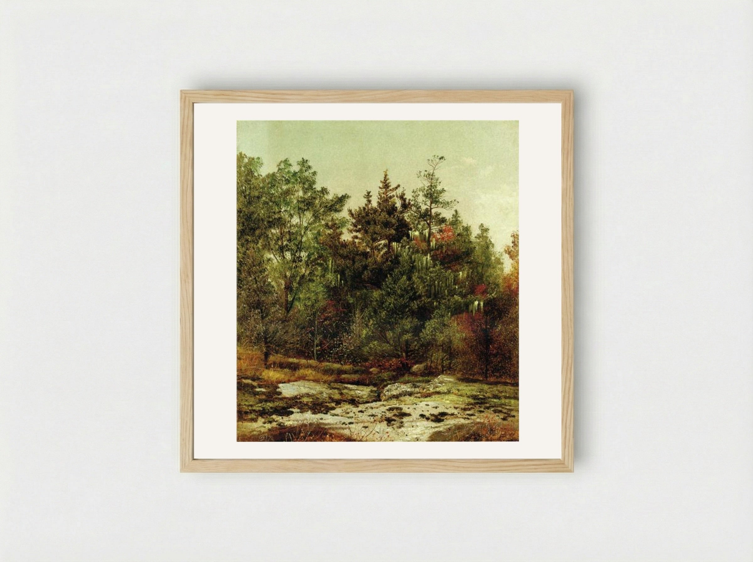 Study at Ramapo, New York - David Johnson - Framed Print Wood