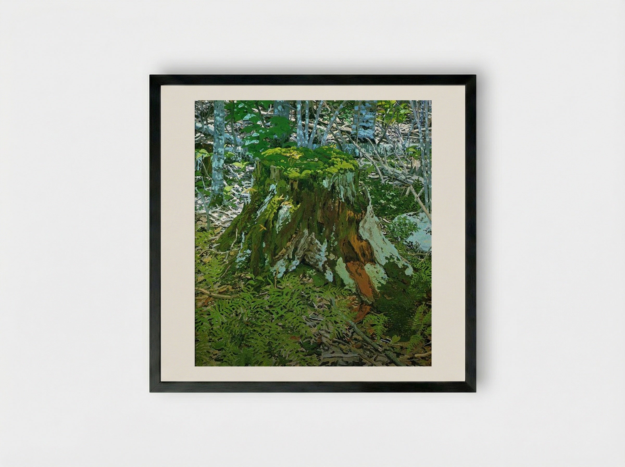 Stump - Neil Welliver - Framed Print Black